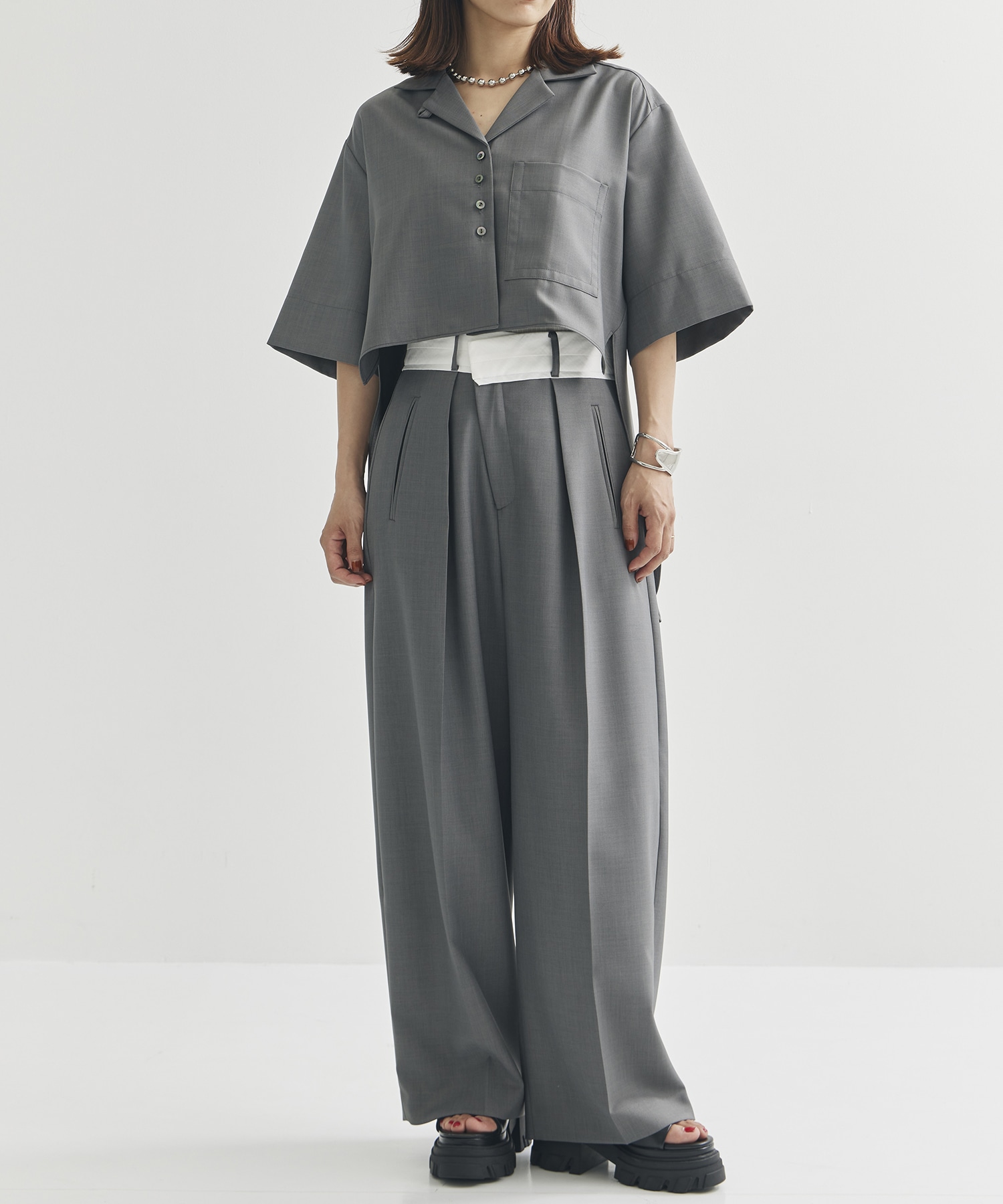 Asymmetric Front Trousers STUDIOUS