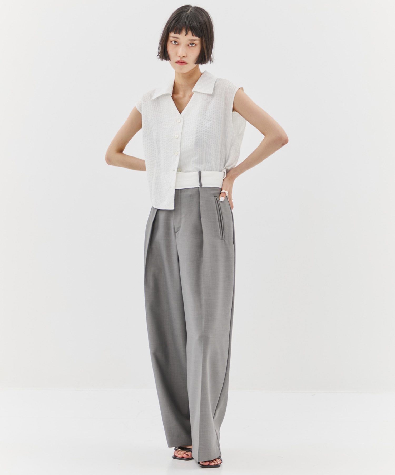 Asymmetric Front Trousers STUDIOUS