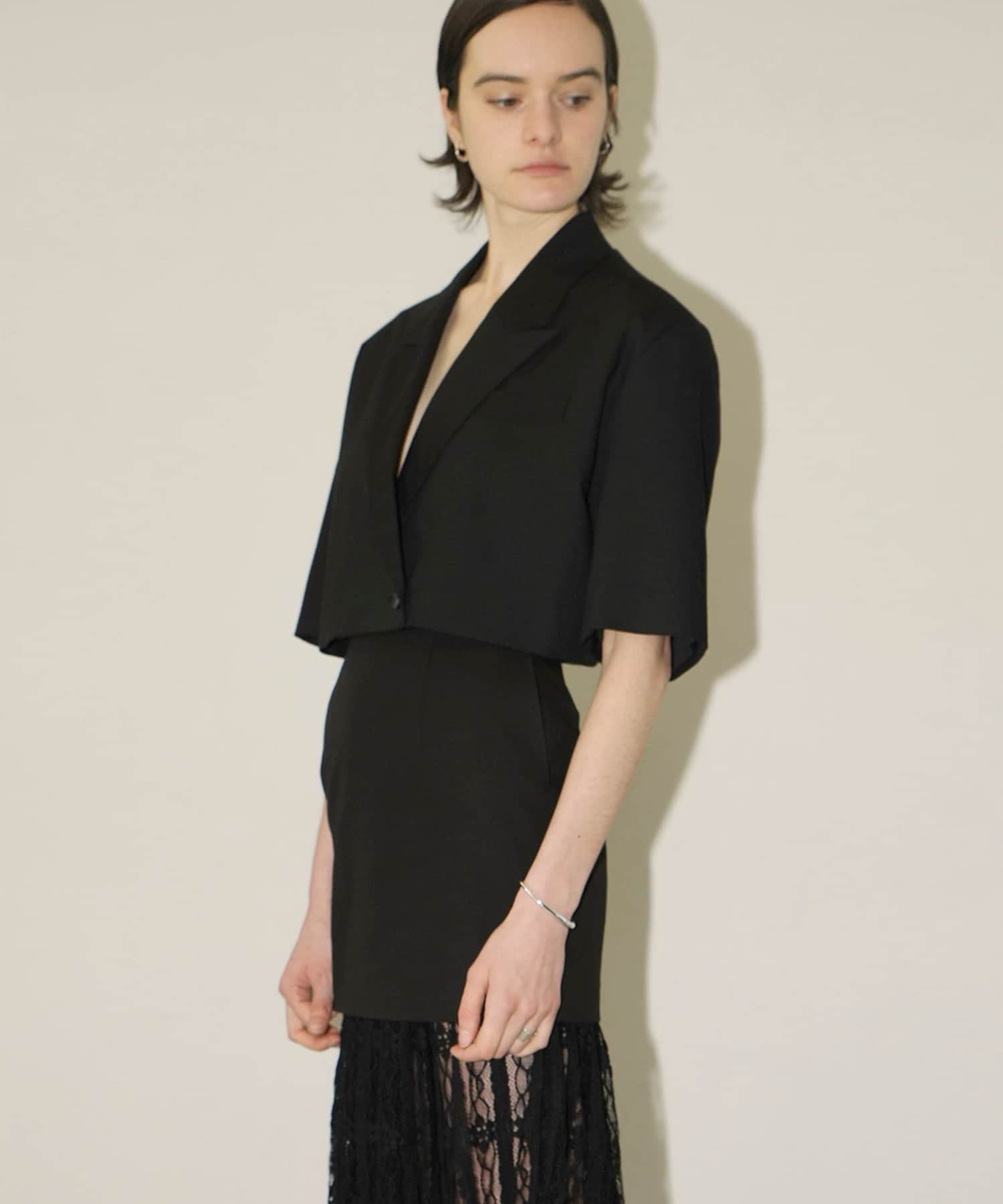 CROPPED TAILRED JACKET(1 BLACK): CLANE: WOMENS｜ STUDIOUS ONLINE 