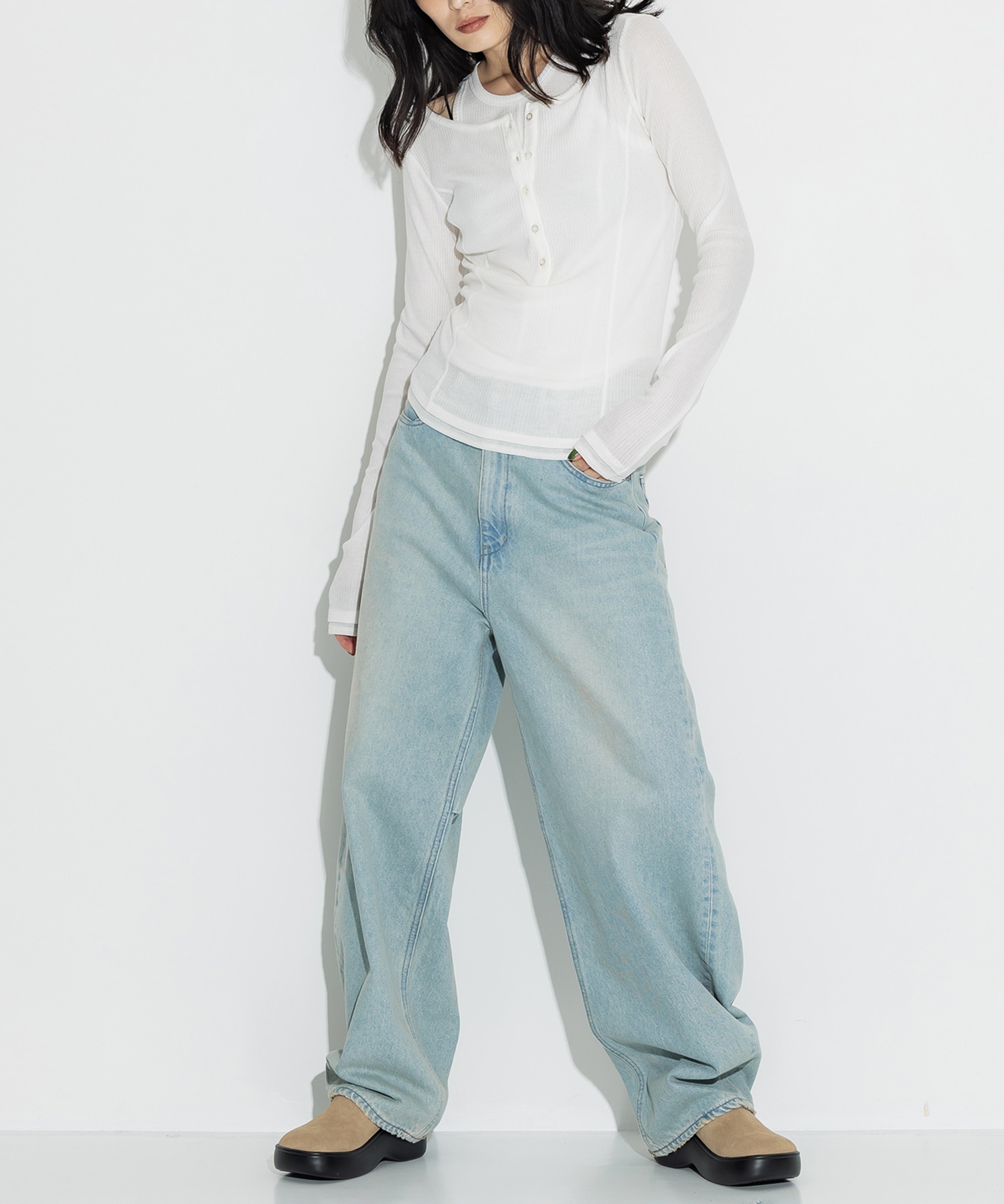 Cashmere Silk Wool Long Tee STUDIOUS