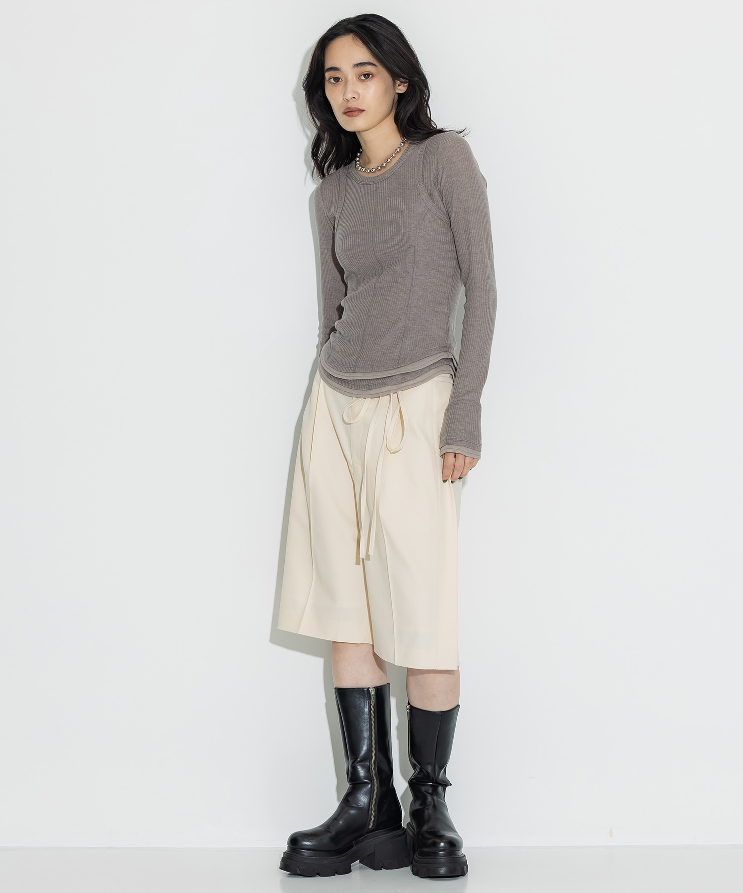 Cashmere Silk Wool Long Tee STUDIOUS