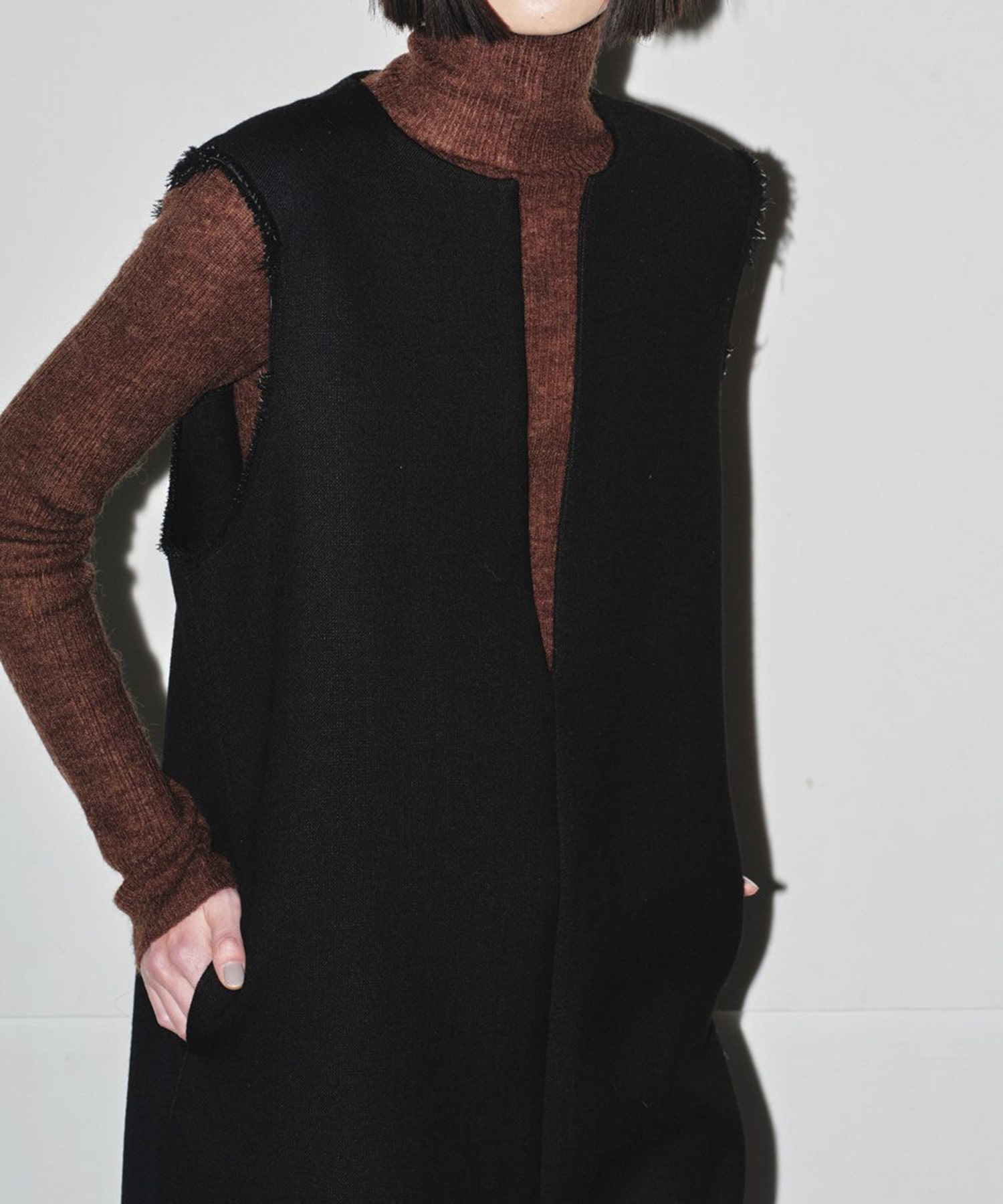 Doubleface Wool Keyneck Dress TODAYFUL