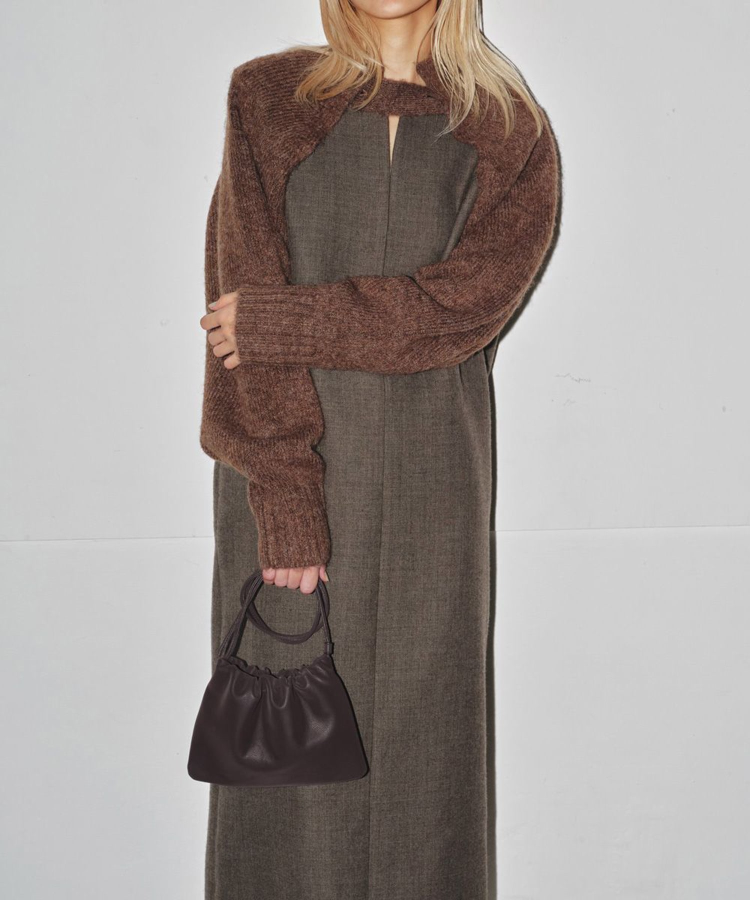 Doubleface Wool Keyneck Dress TODAYFUL