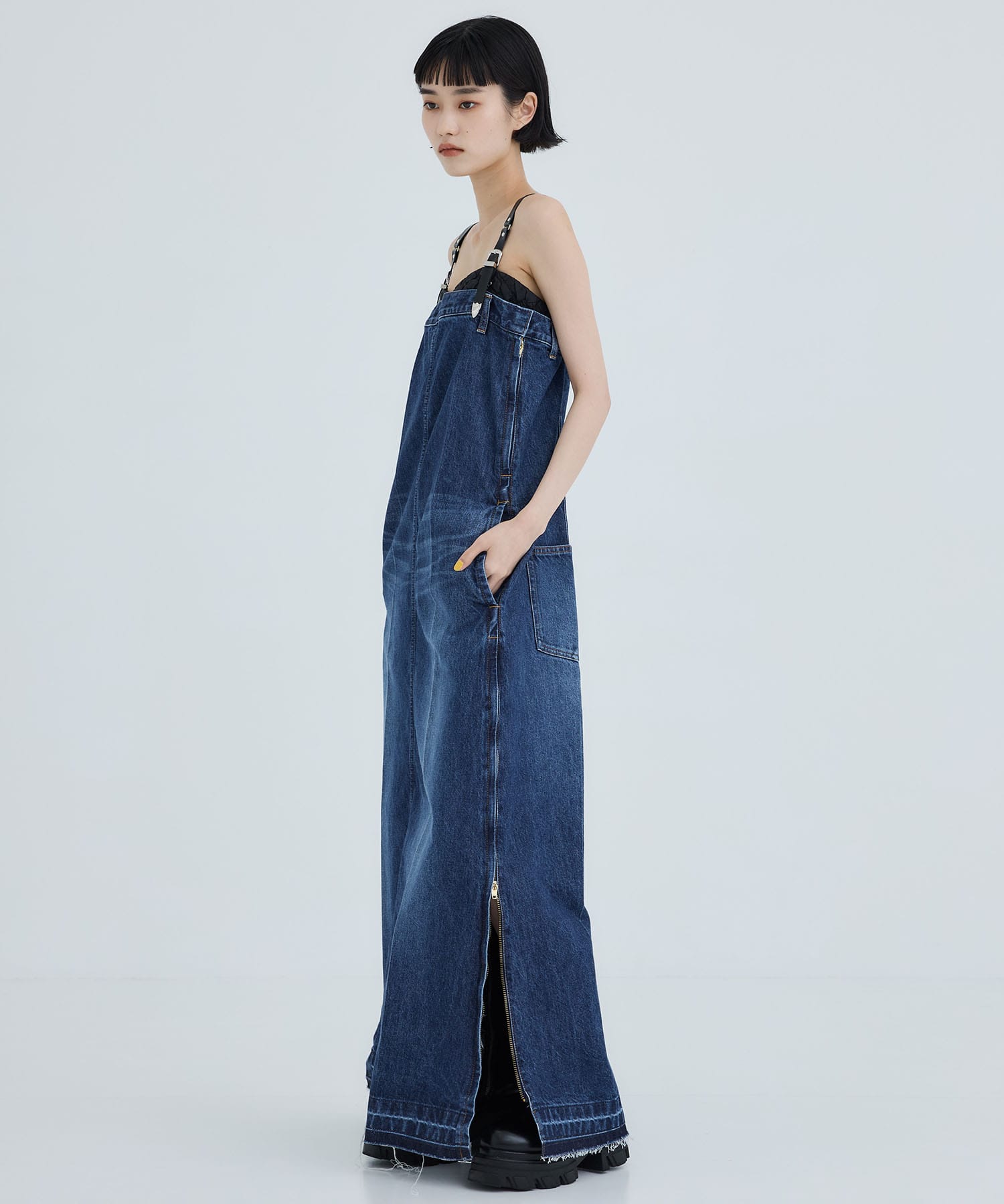 Suspenders denim dress TOGA PULLA