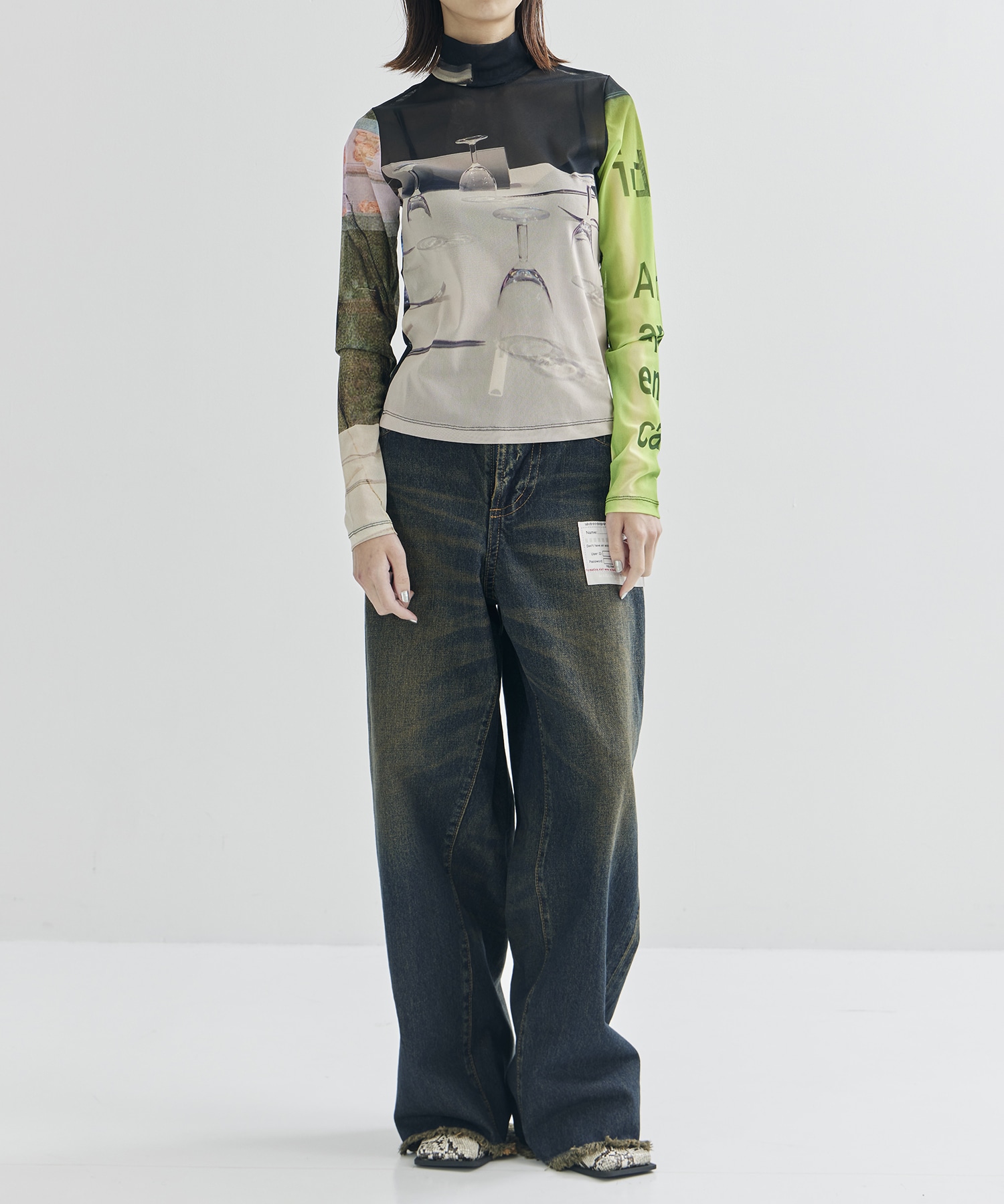 Graphic Mesh Top YOHEI OHNO