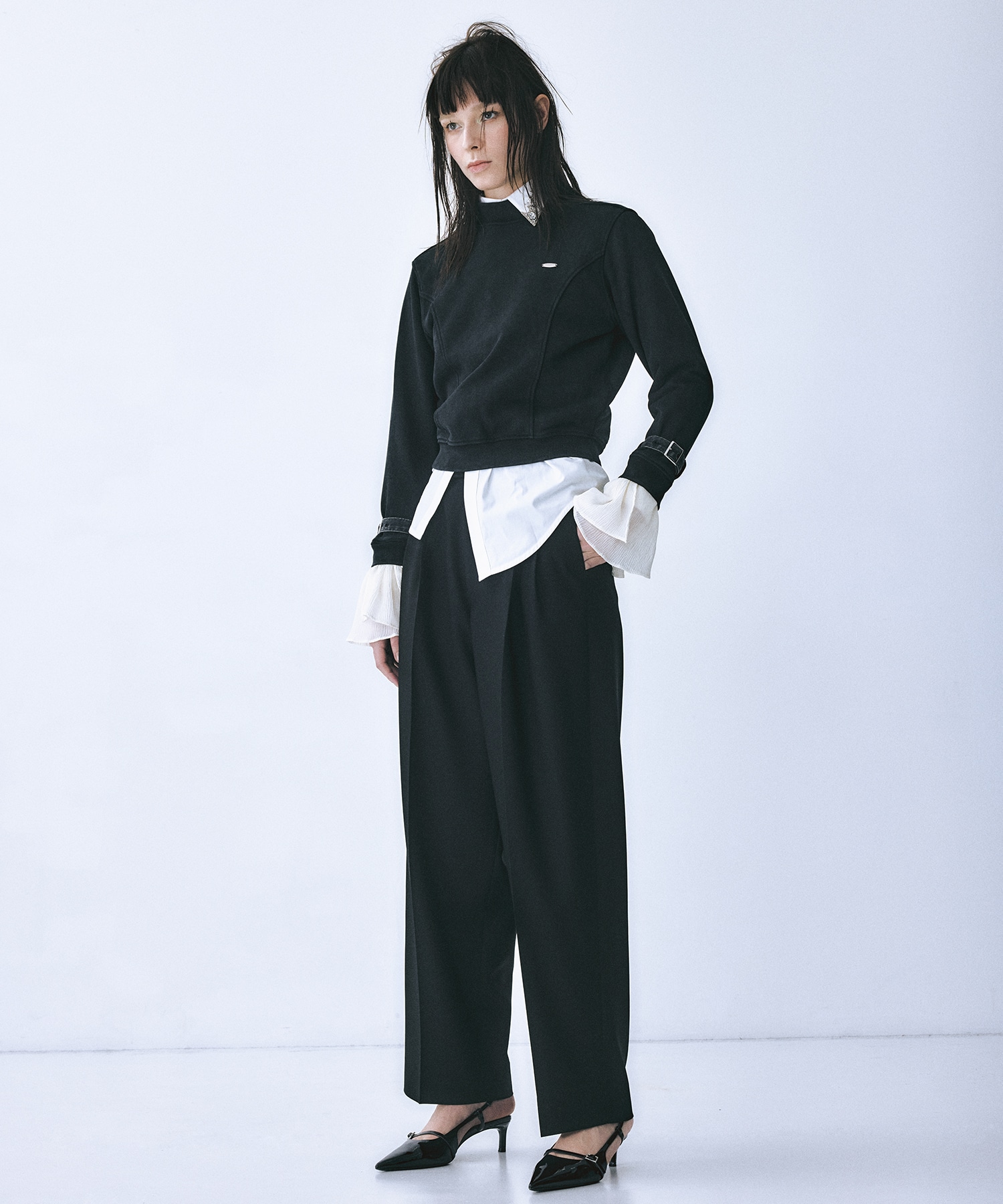 cuffs belted pullover tanakadaisuke