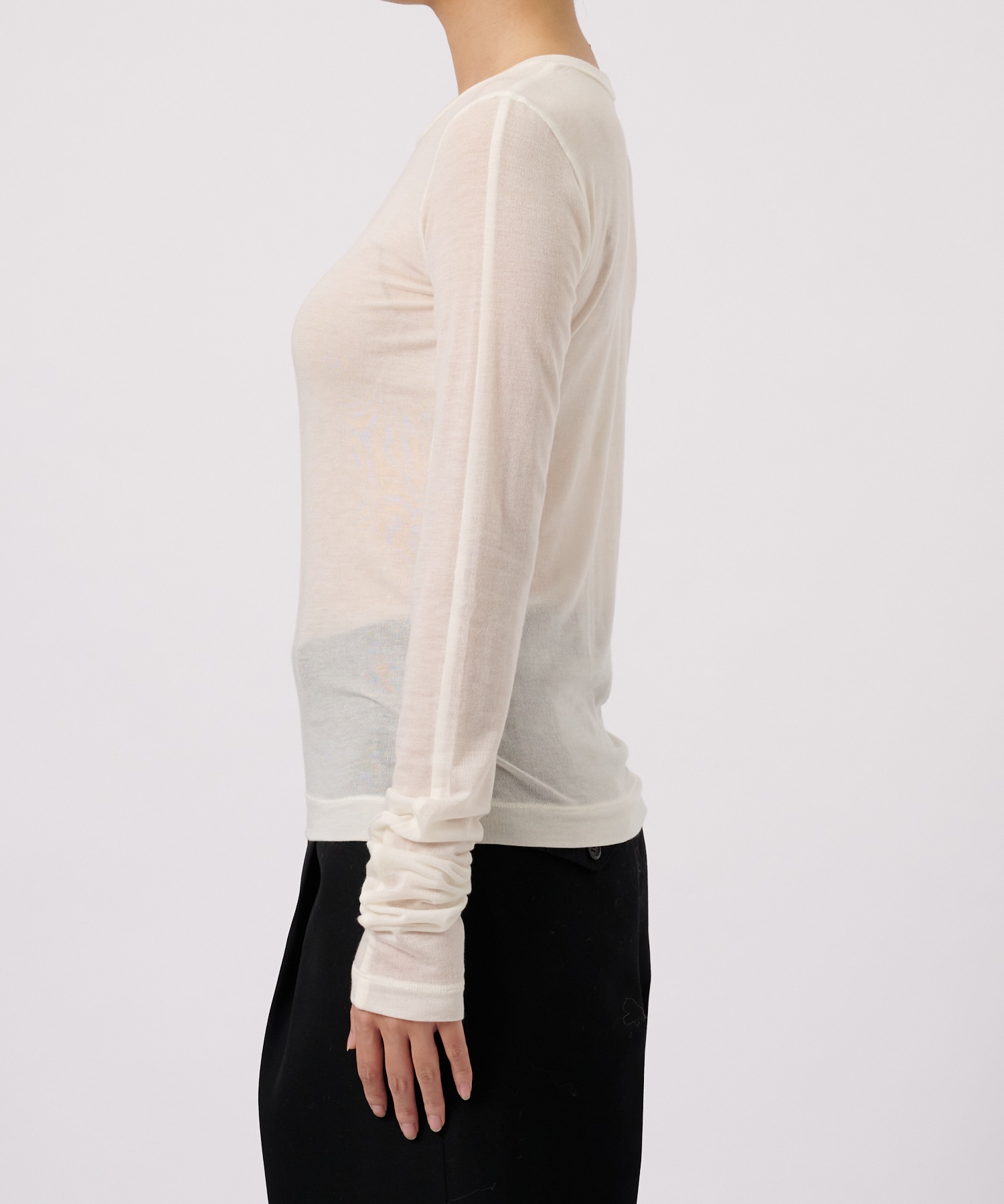 別注 TENCEL CASHMERE LONG SLEEVE KNIT CINOH