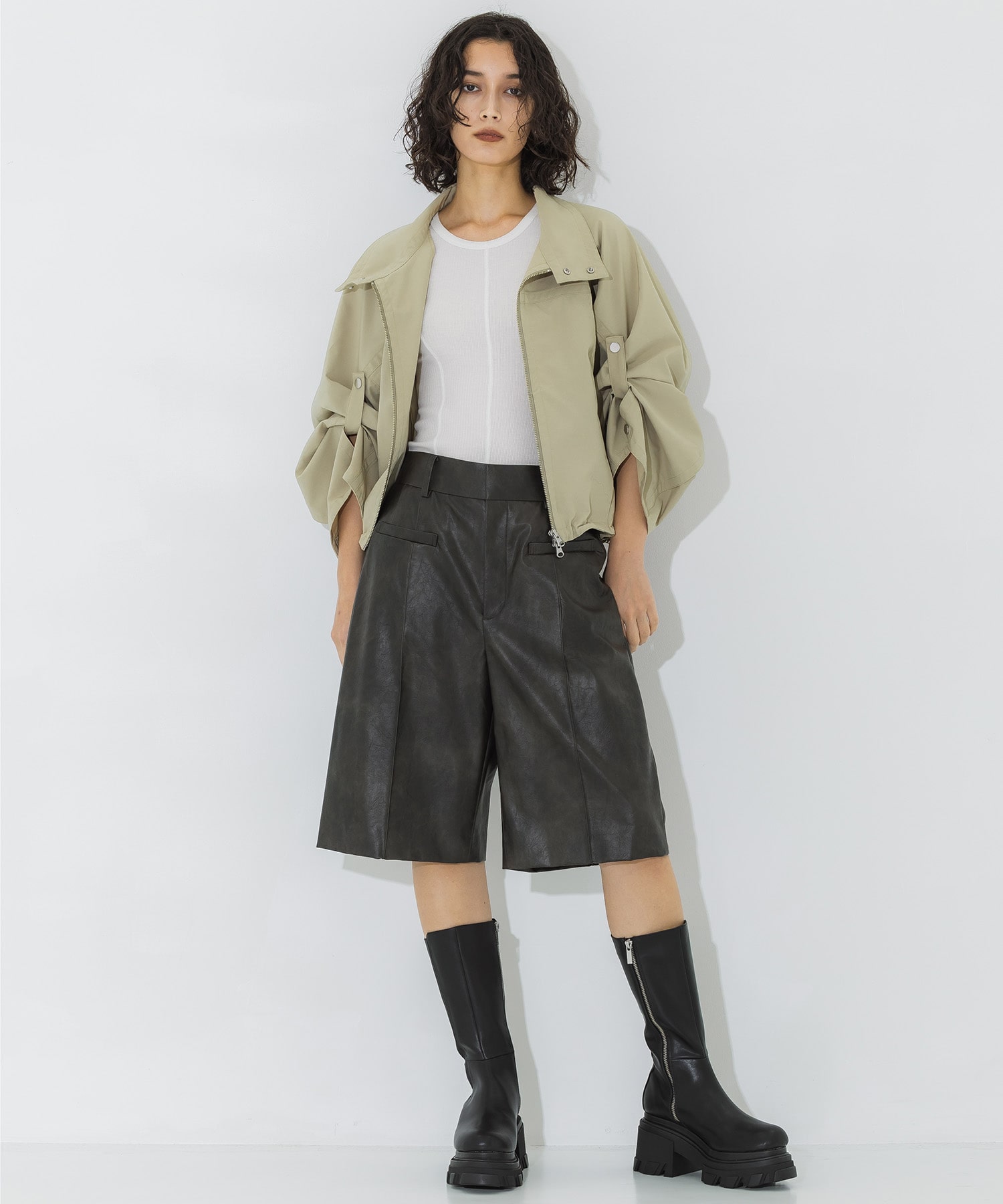 Faux Leather Half Pants STUDIOUS