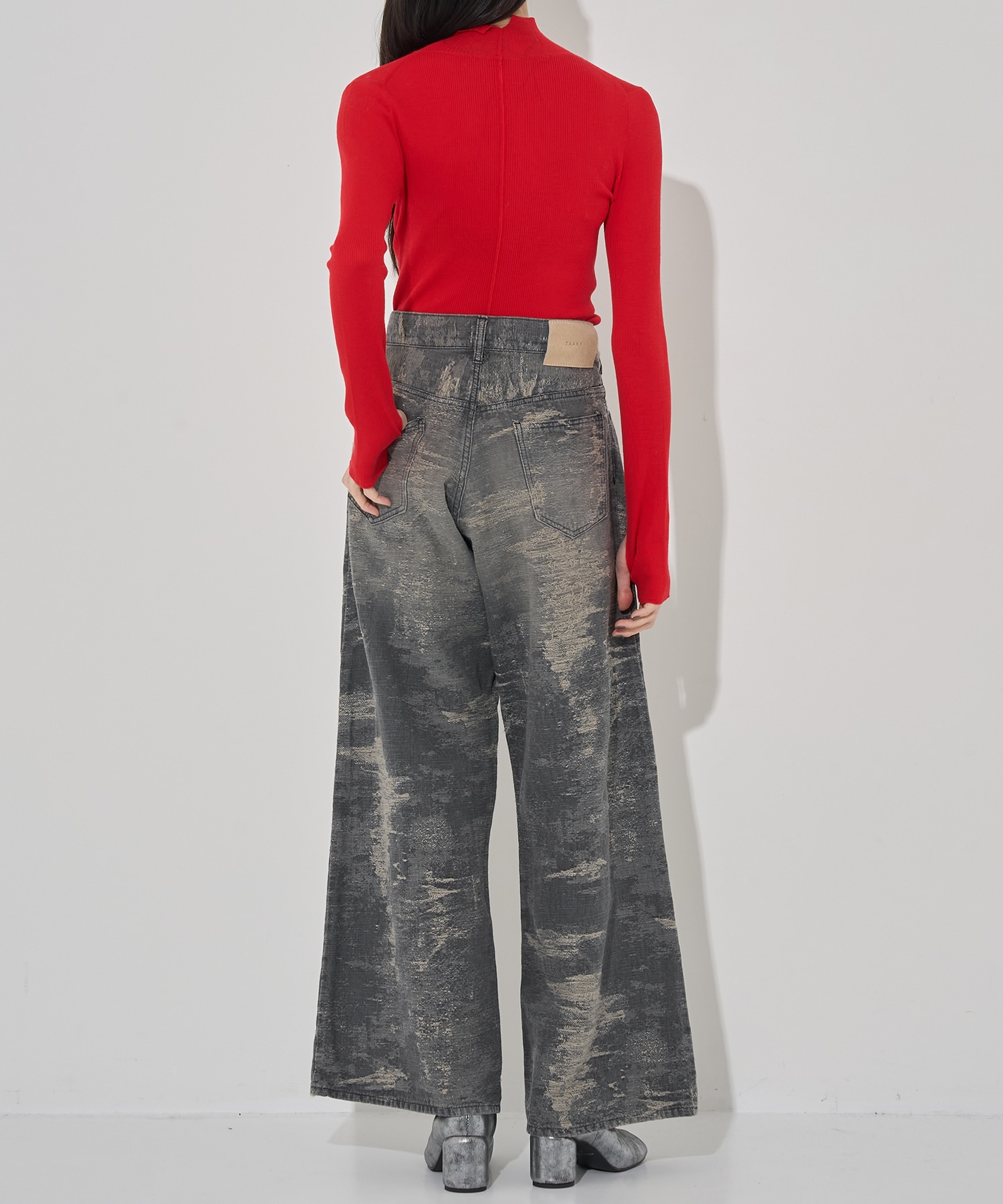 DENIM WIDE PANTS TAAKK