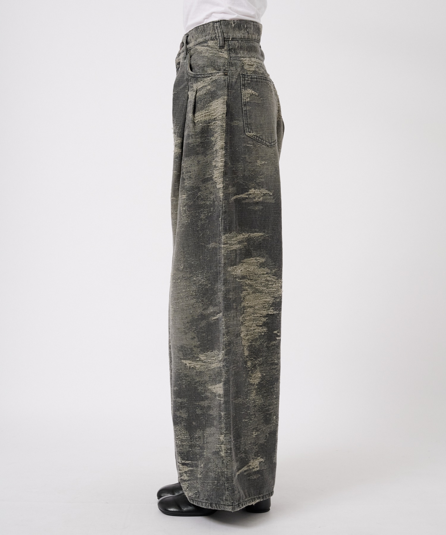 DENIM WIDE PANTS TAAKK