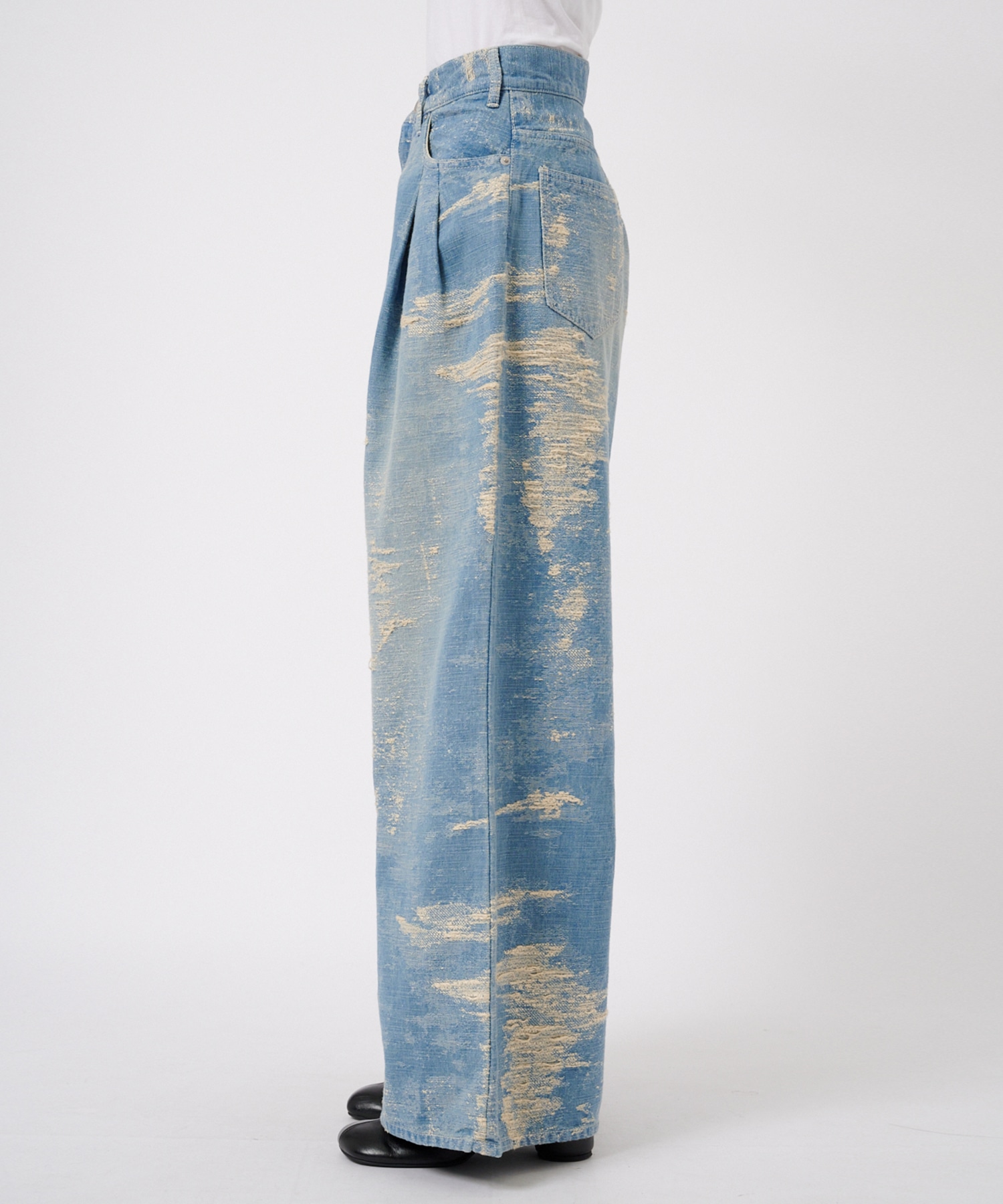 DENIM WIDE PANTS TAAKK