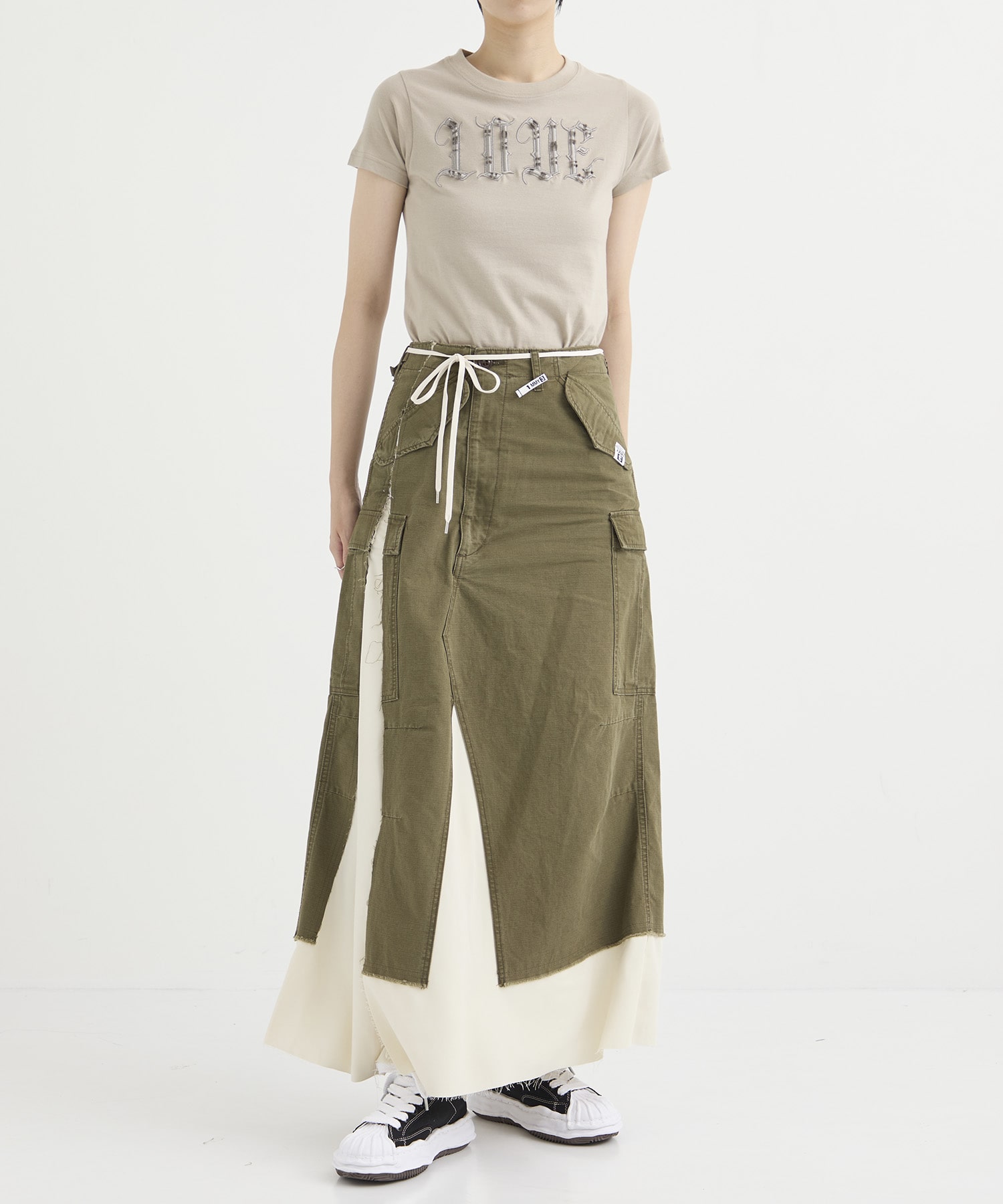 MILLITARY PANTS COMBINED SKIRT Maison MIHARA YASUHIRO