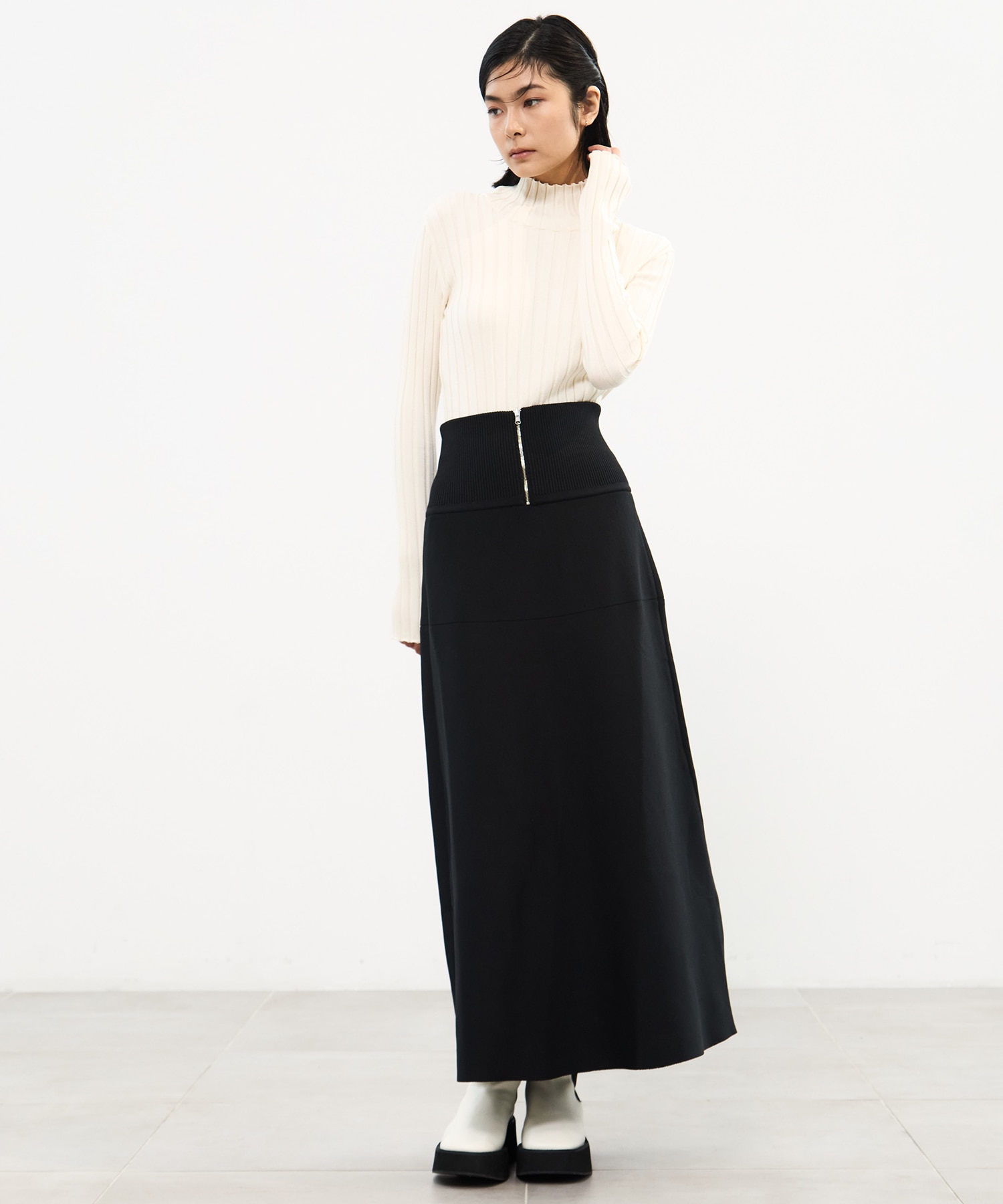 2way Flare Knit Skirt STUDIOUS