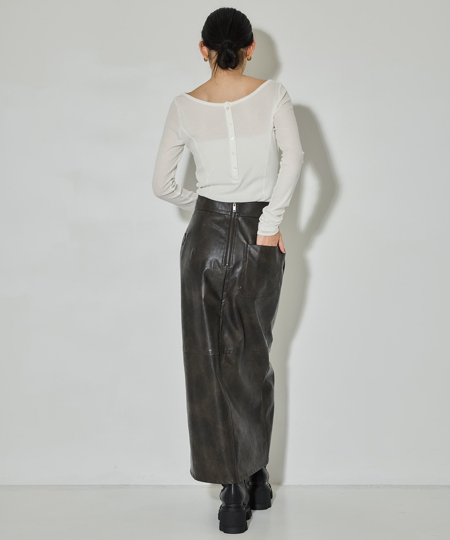 Faux Leather Skirt STUDIOUS