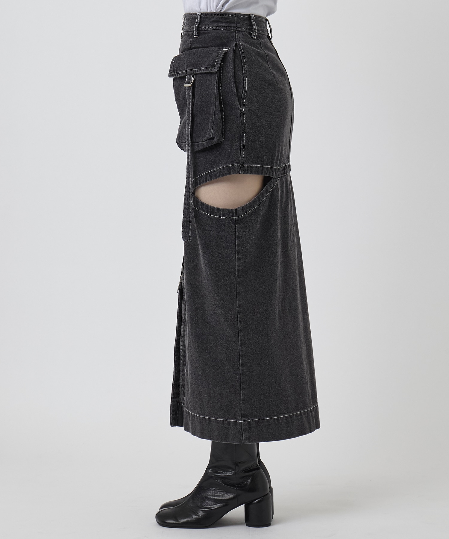 NOTCH WORK DENIM SKIRT THINGS THAT MATTER