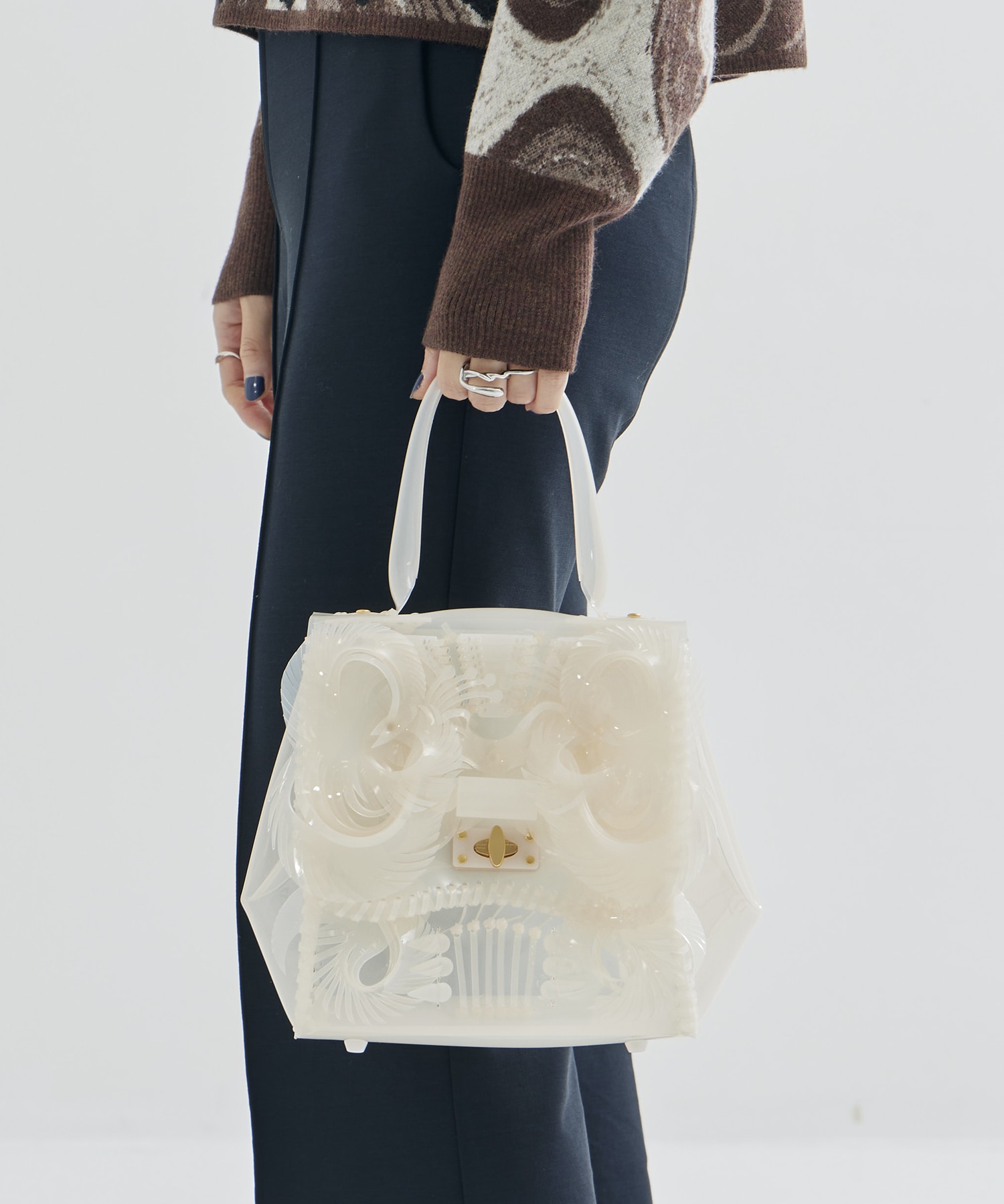 Transparent Sculptural Handbag Mame Kurogouchi