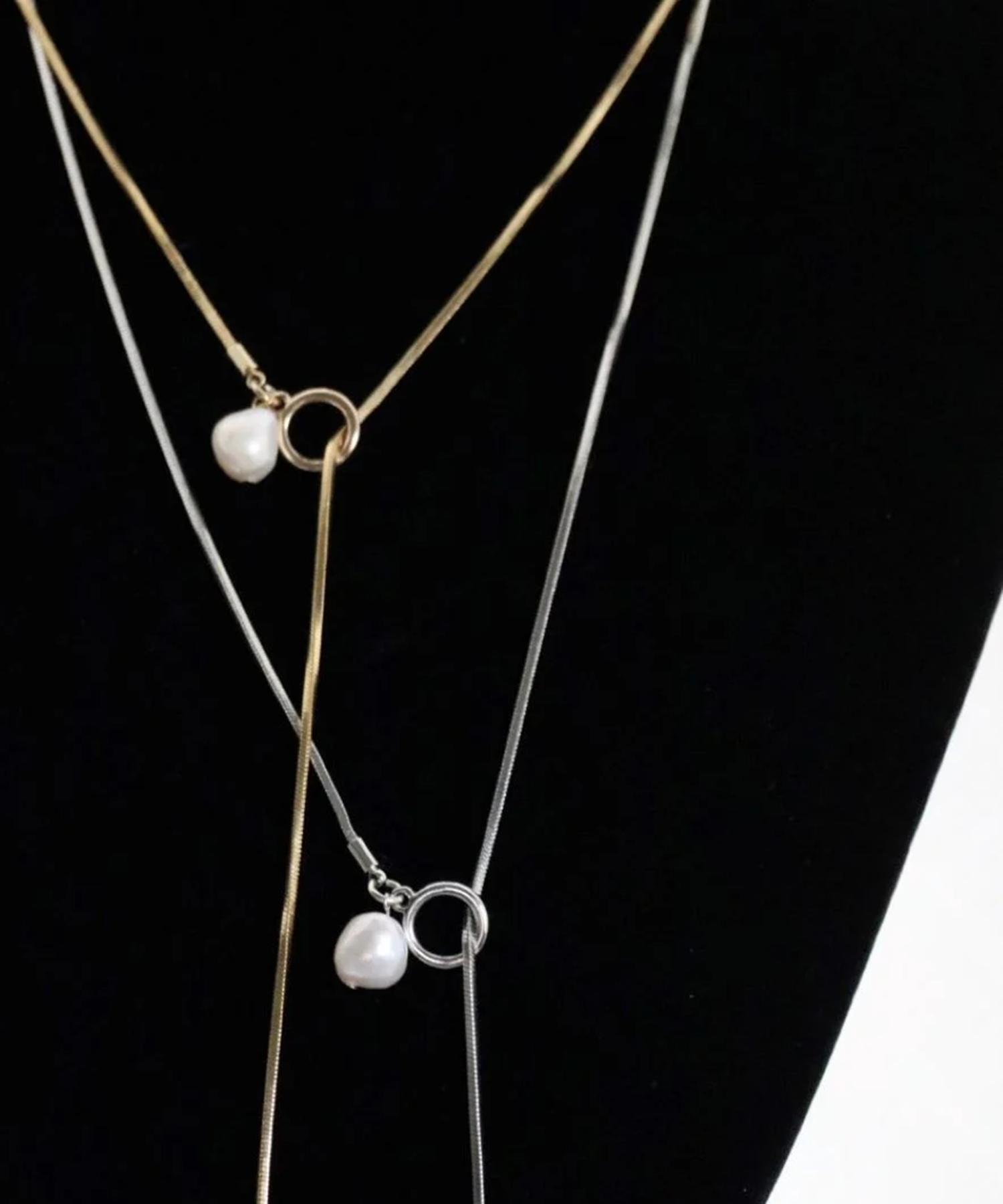 Pearl Snake Chain Necklace LOHME