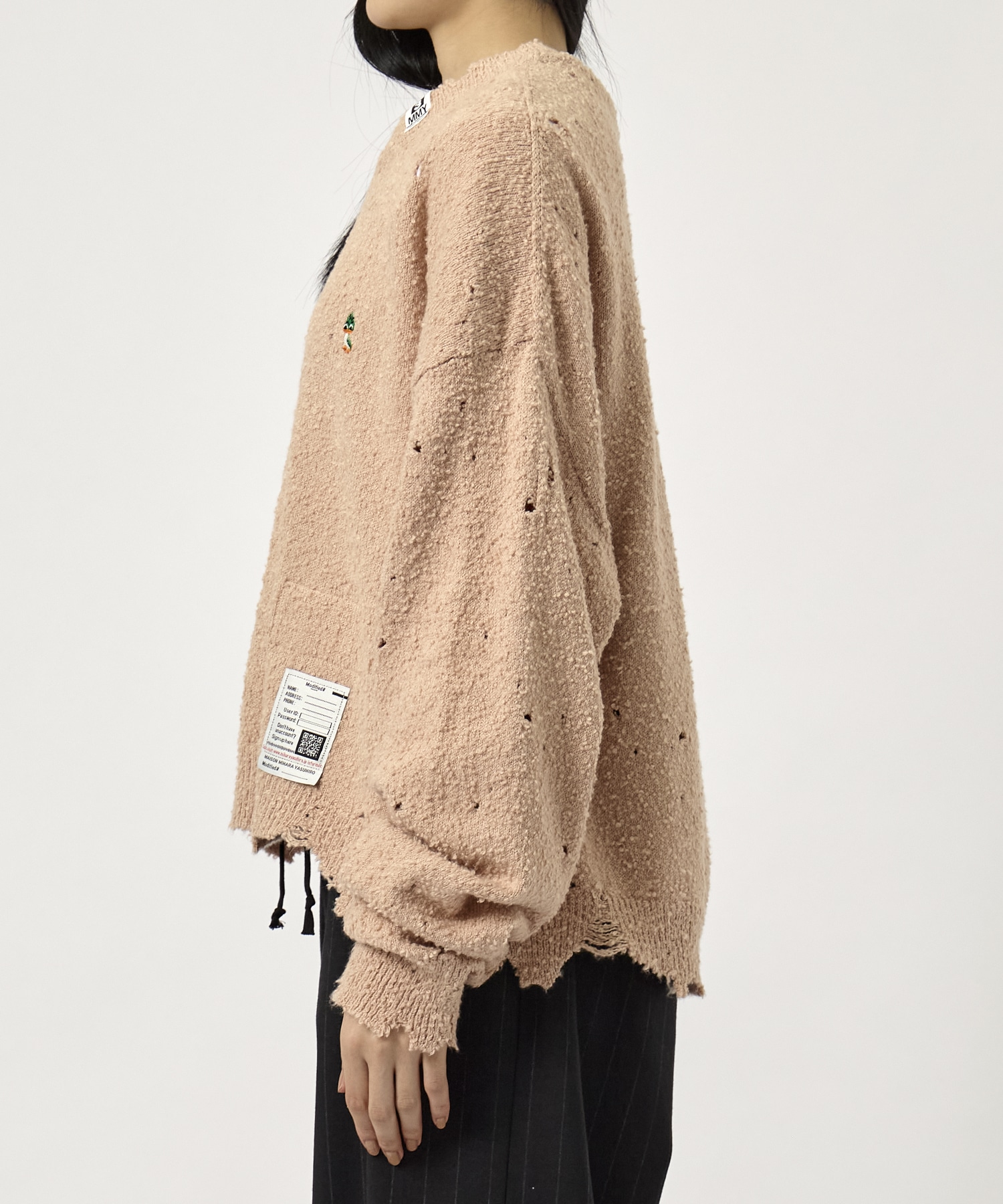 DISTRESSED KNIT PULLOVER Maison MIHARA YASUHIRO