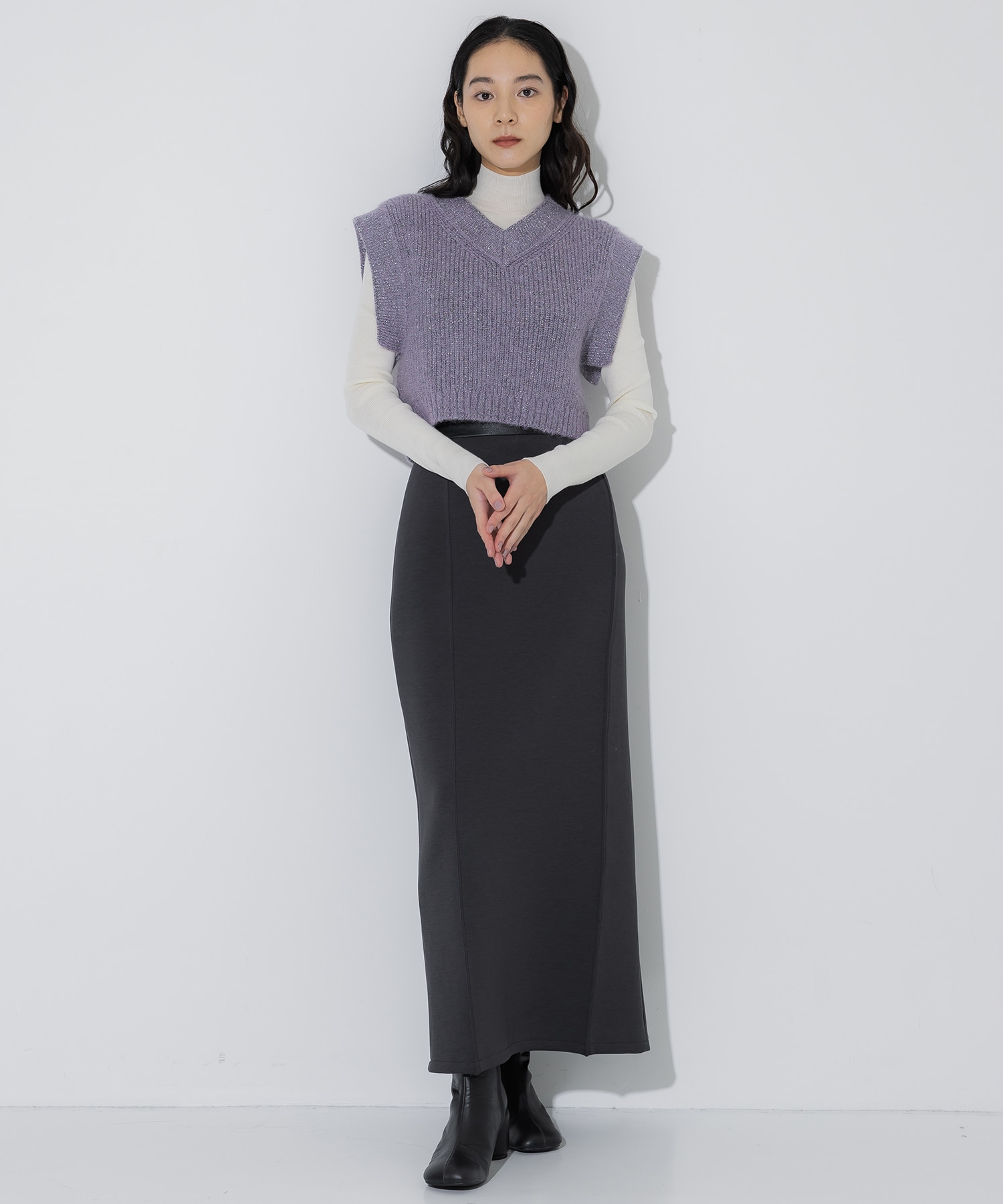 Super 120s Rib Knit Top STUDIOUS