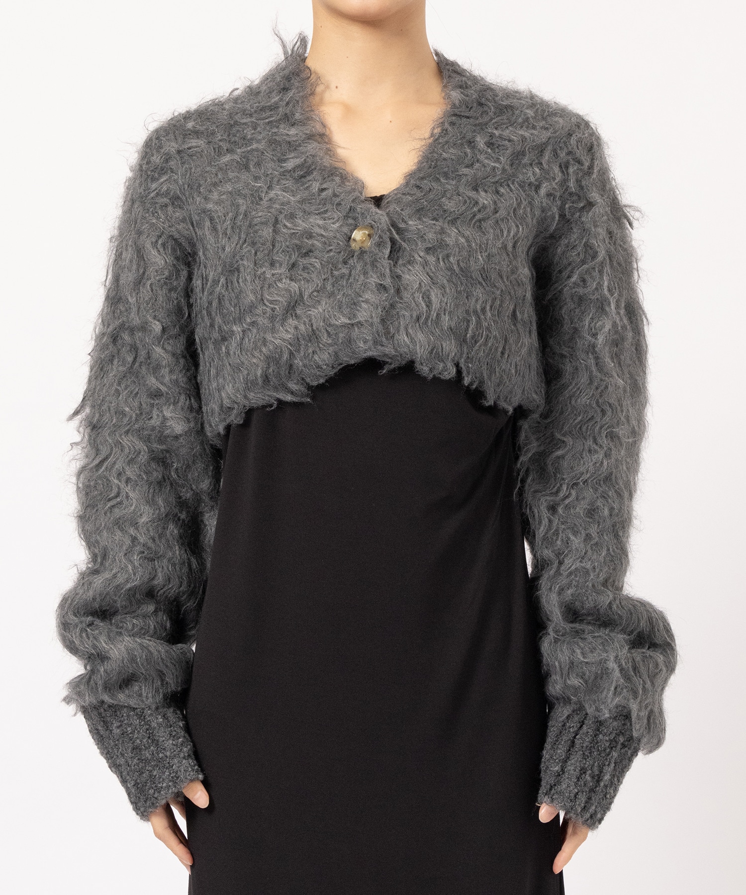 Cropped Shaggy Cardigan determ