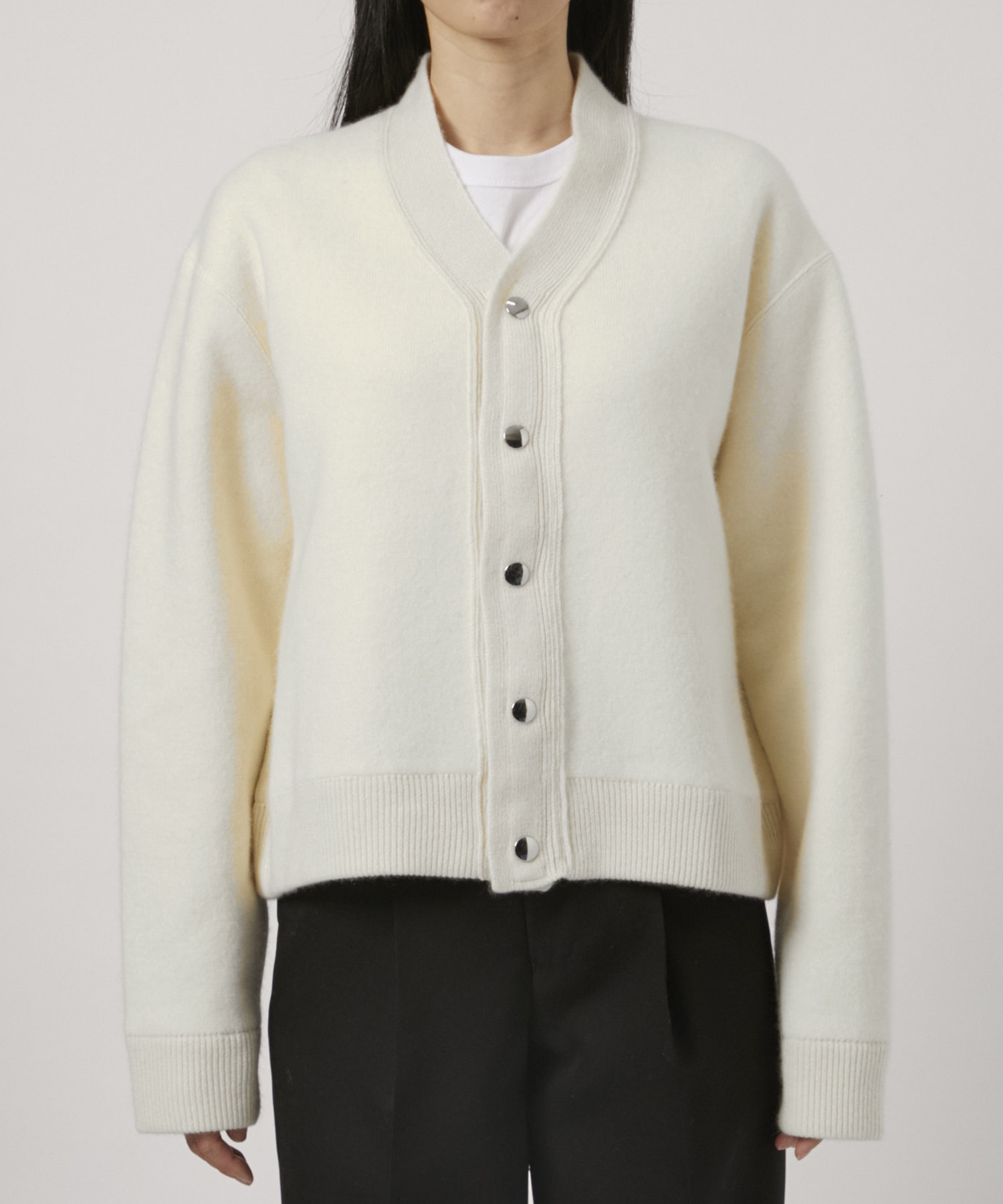 RERACS SNAP BUTTON KNIT CARDIGAN THE RERACS