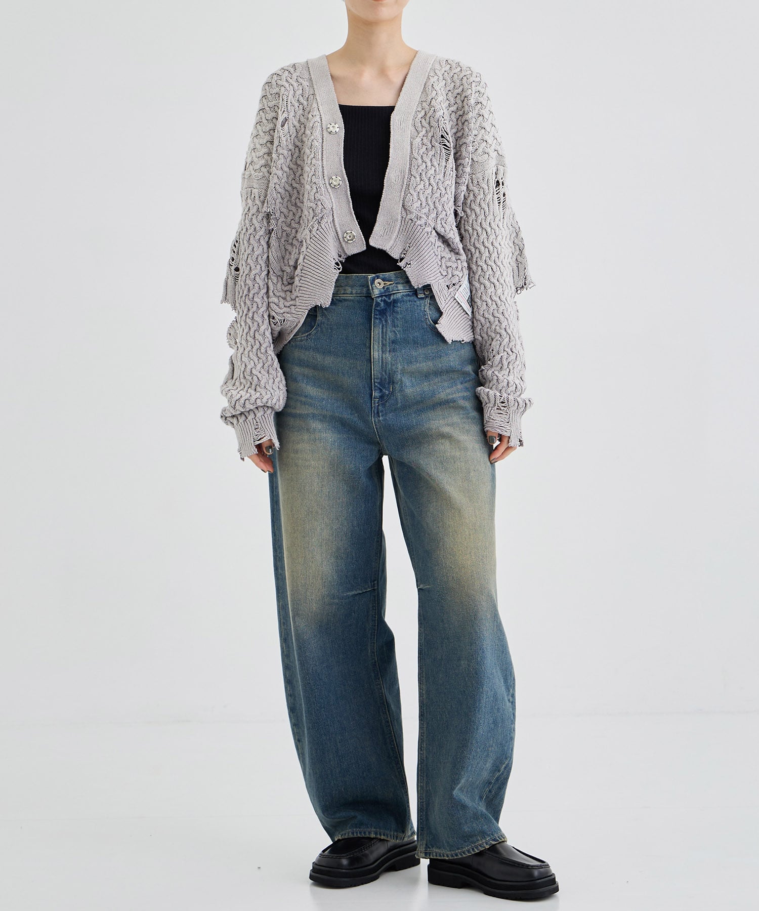 SUNFADED KNIT CARDIGAN Maison MIHARA YASUHIRO