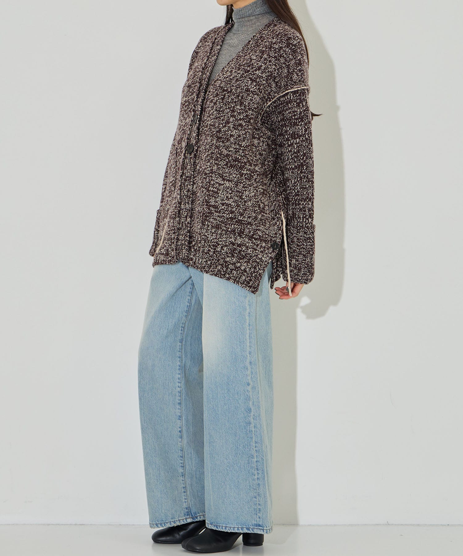 COLOR STITCH LOWGAUGE CARDIGAN IHNN