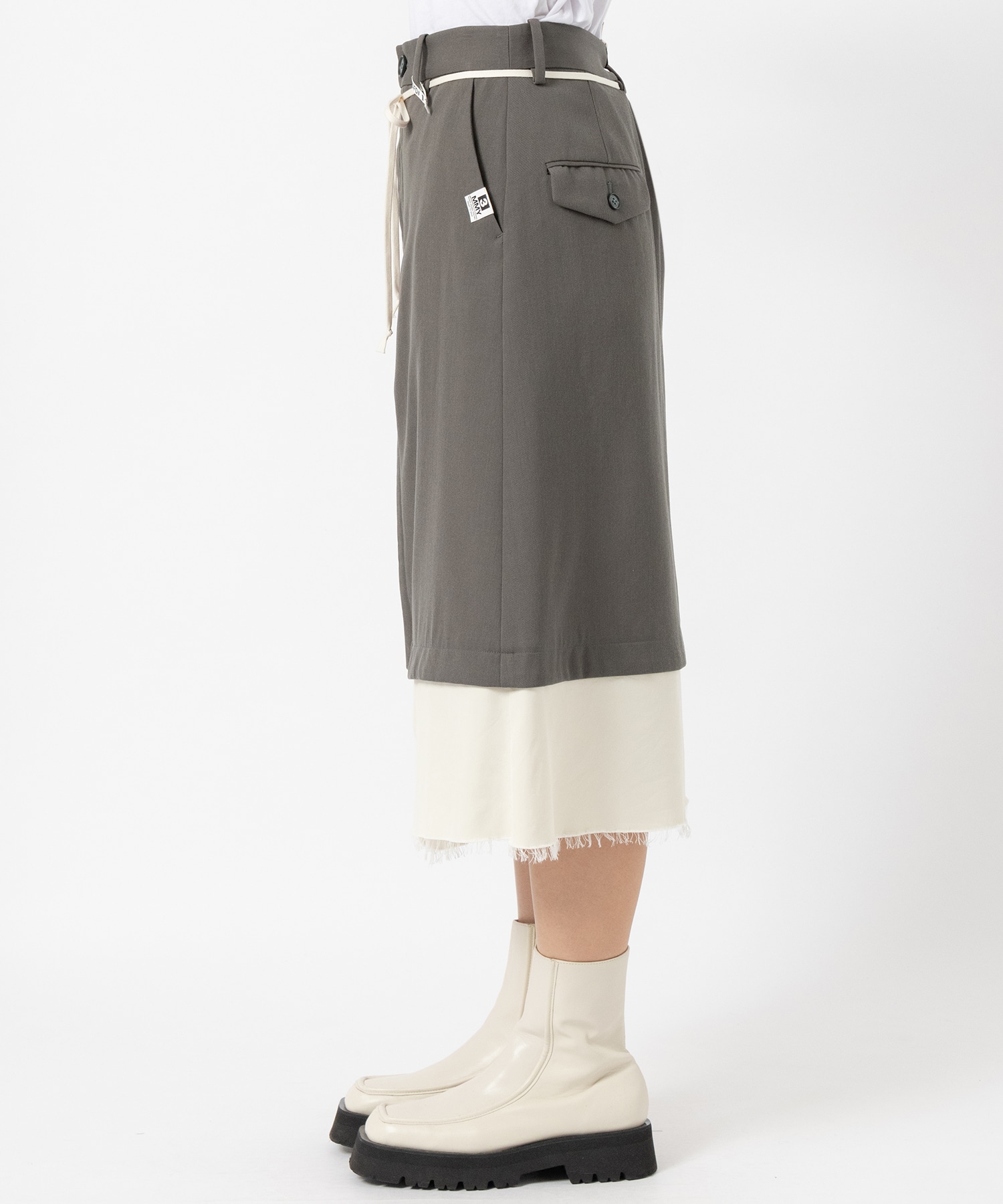 WOOL PASTED SKIRT Maison MIHARA YASUHIRO