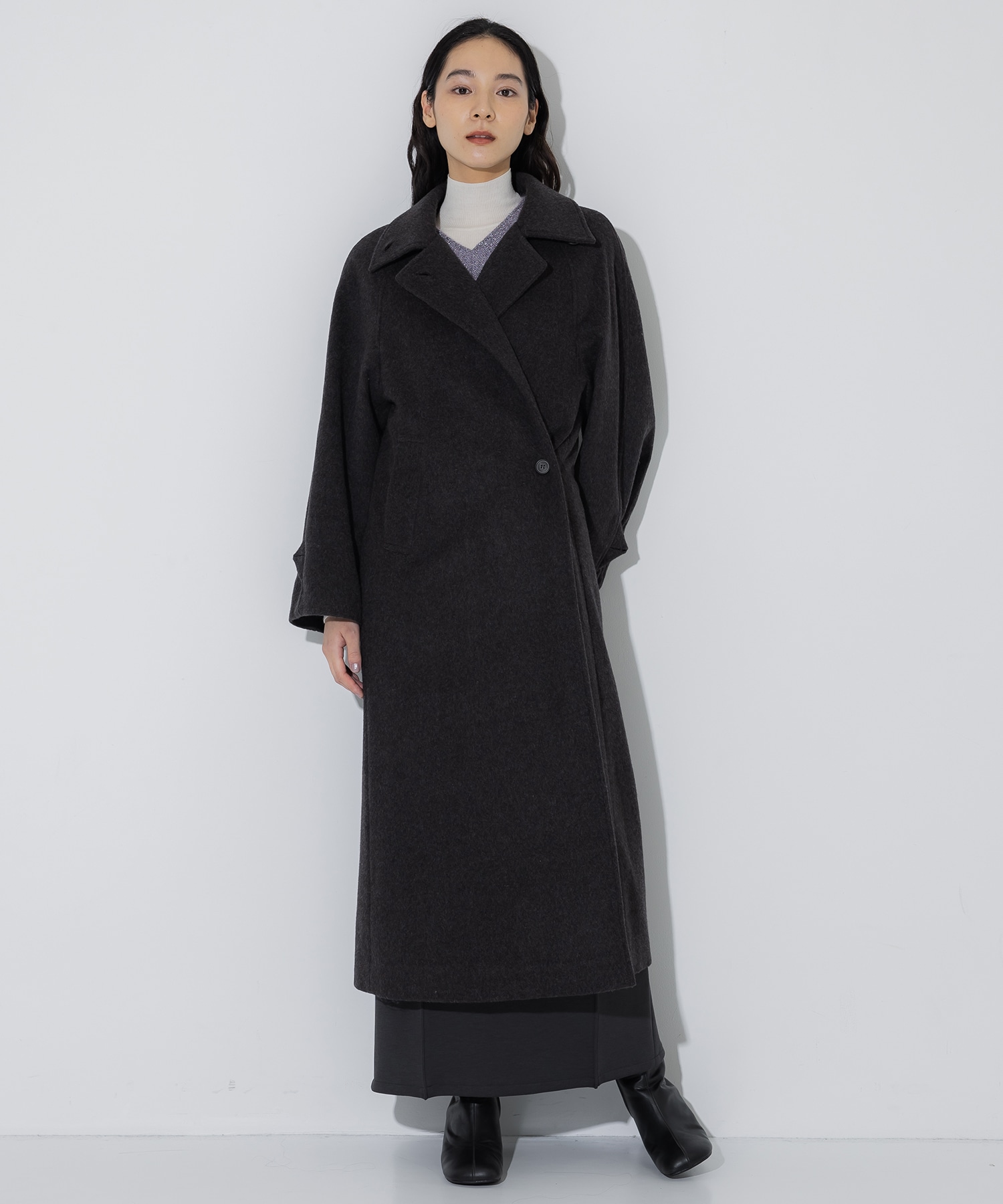 Stand Collar Wool Coat STUDIOUS