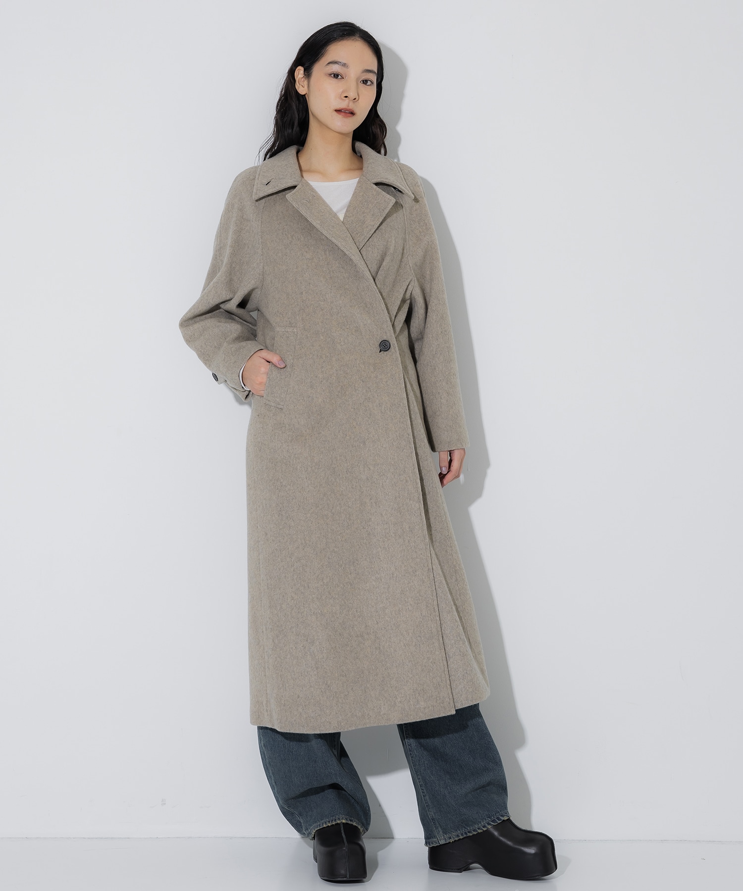 Stand Collar Wool Coat STUDIOUS