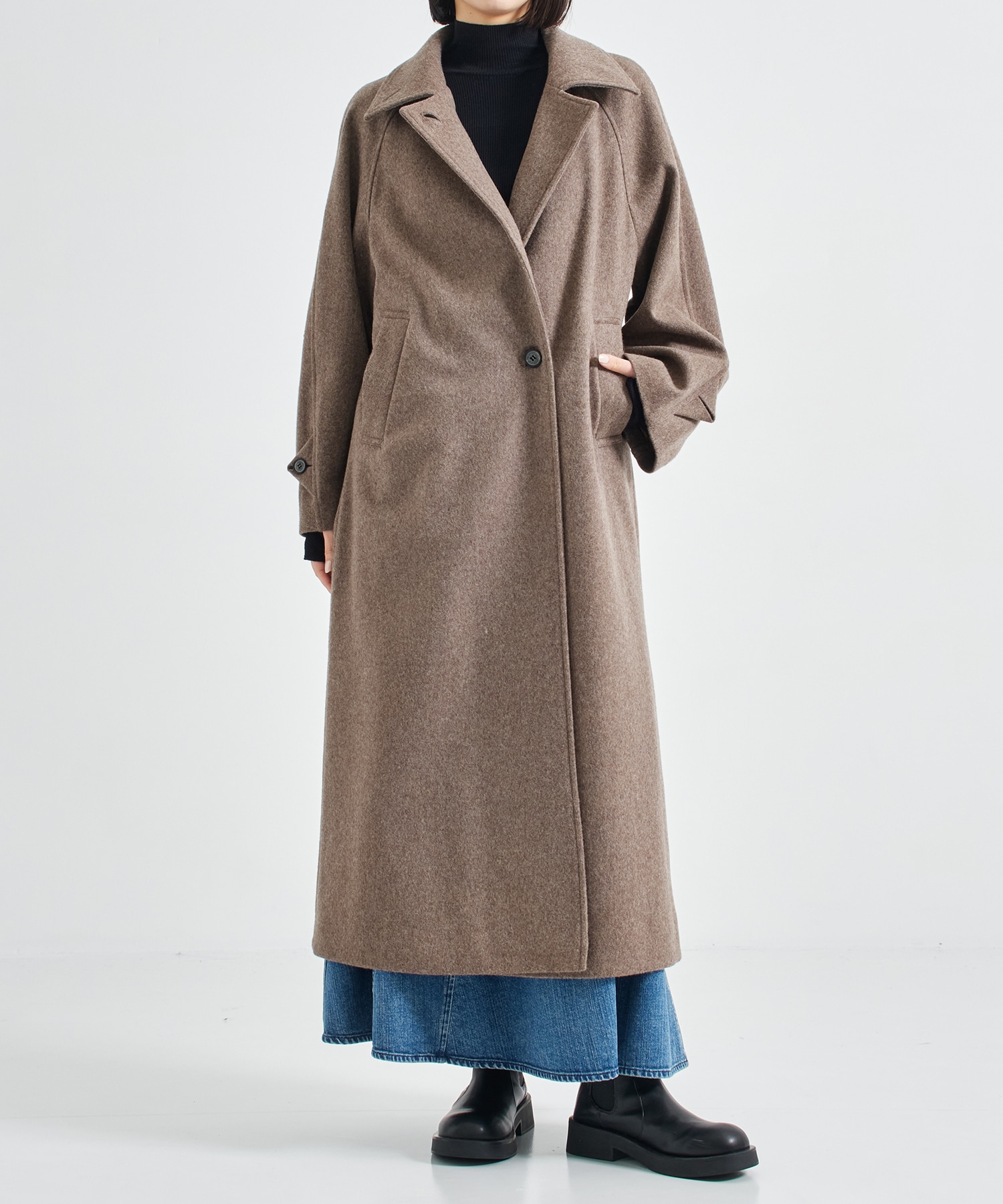 Stand Collar Wool Coat STUDIOUS