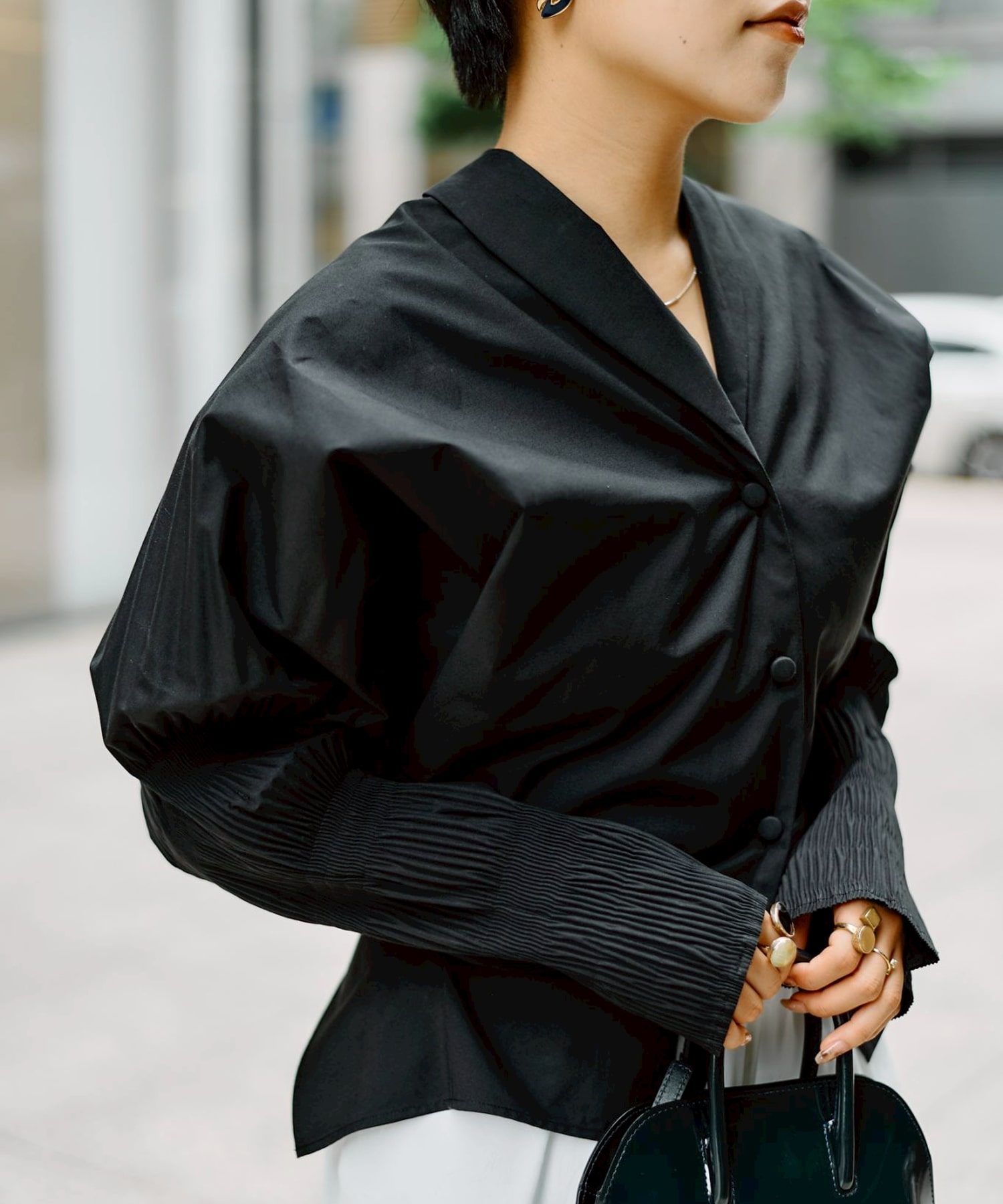 Micro Pleats Shirt Mame Kurogouchi