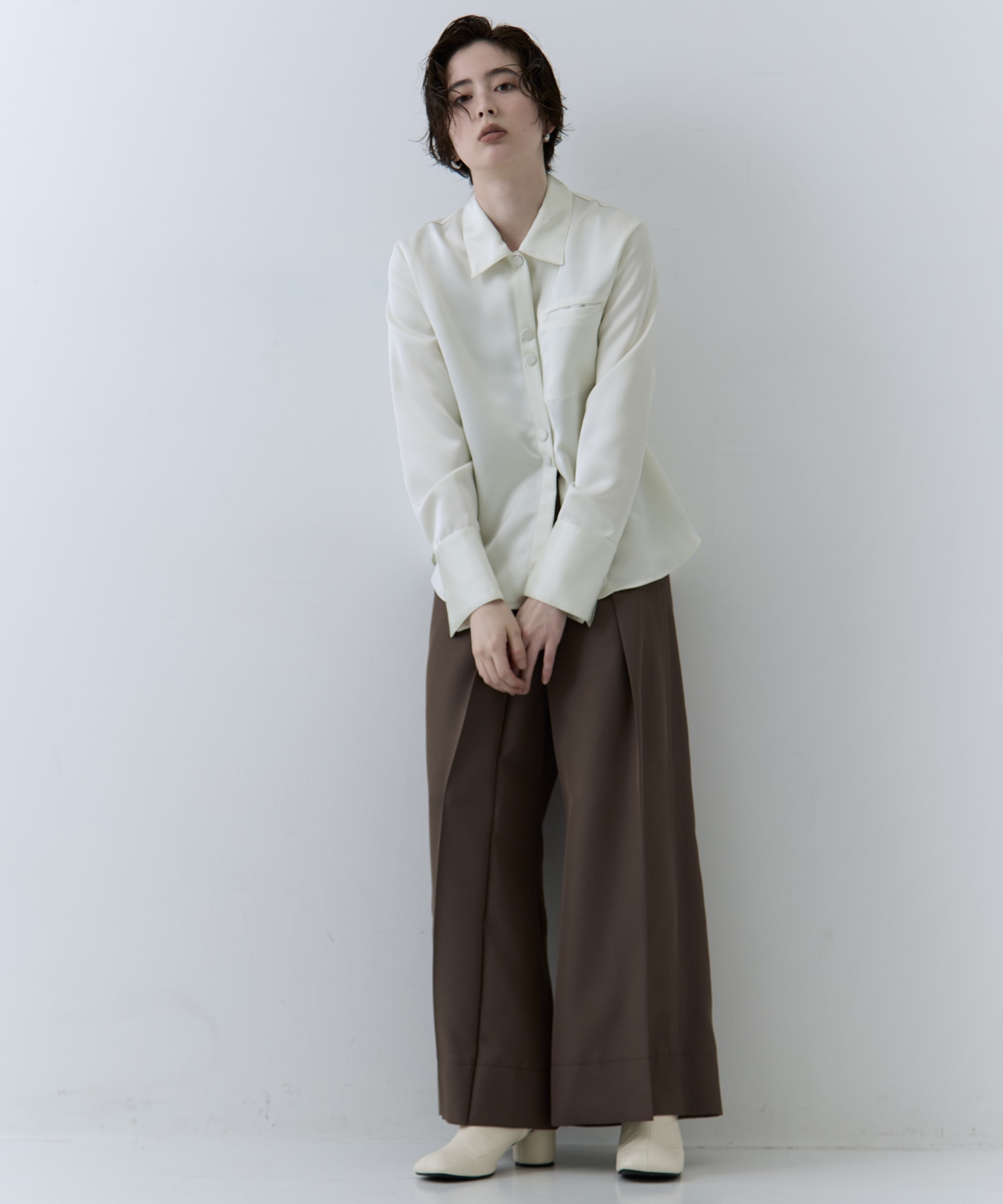 Stretch Satin Shirt STUDIOUS