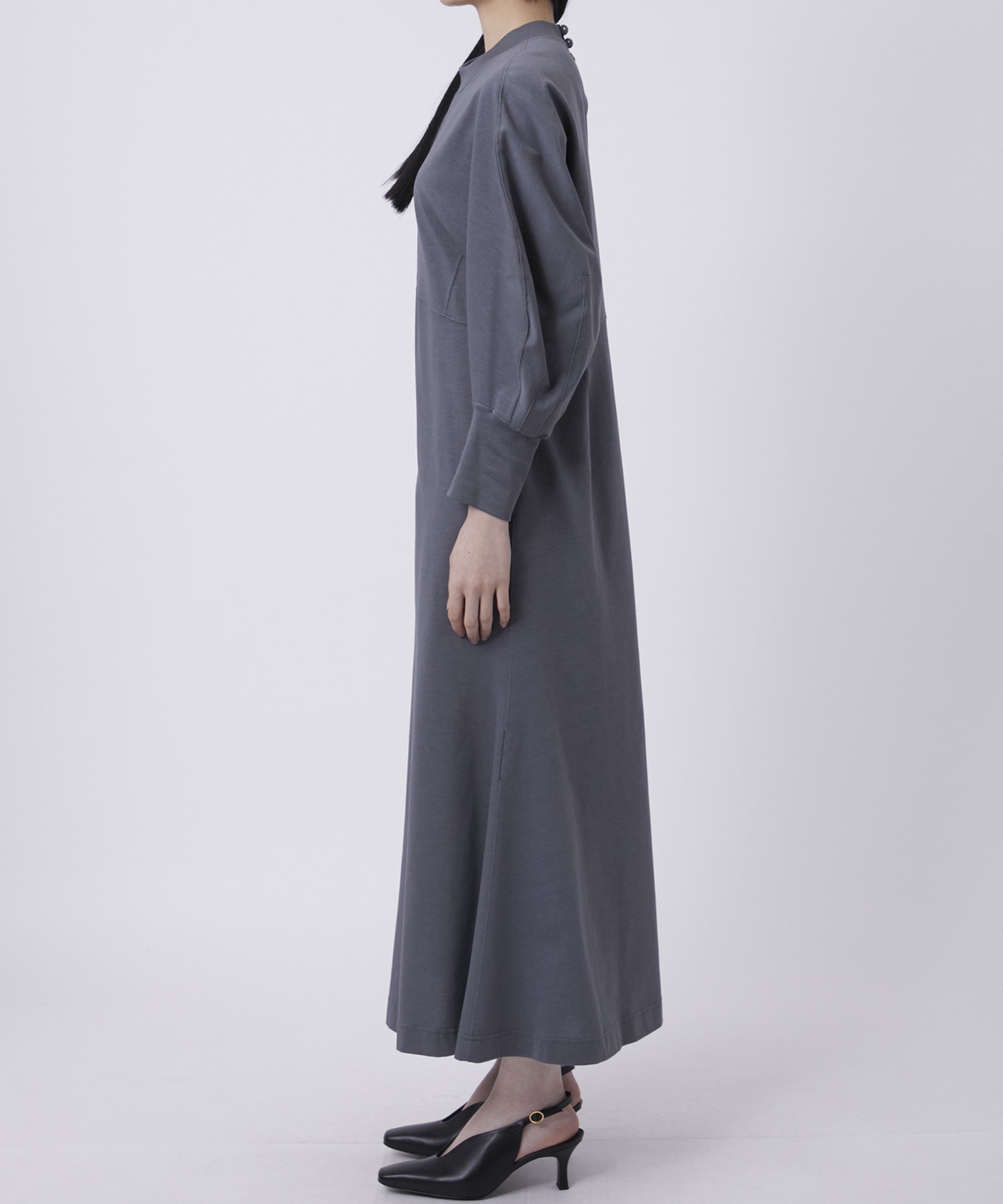 Cotton Jersey Flare Dress Mame Kurogouchi