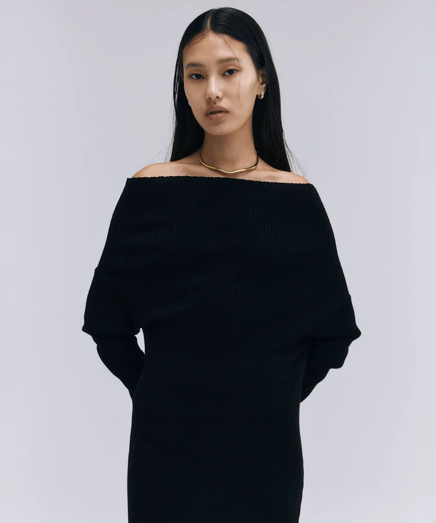 ASYMMETRY KNIT DRESS JOSEMOON