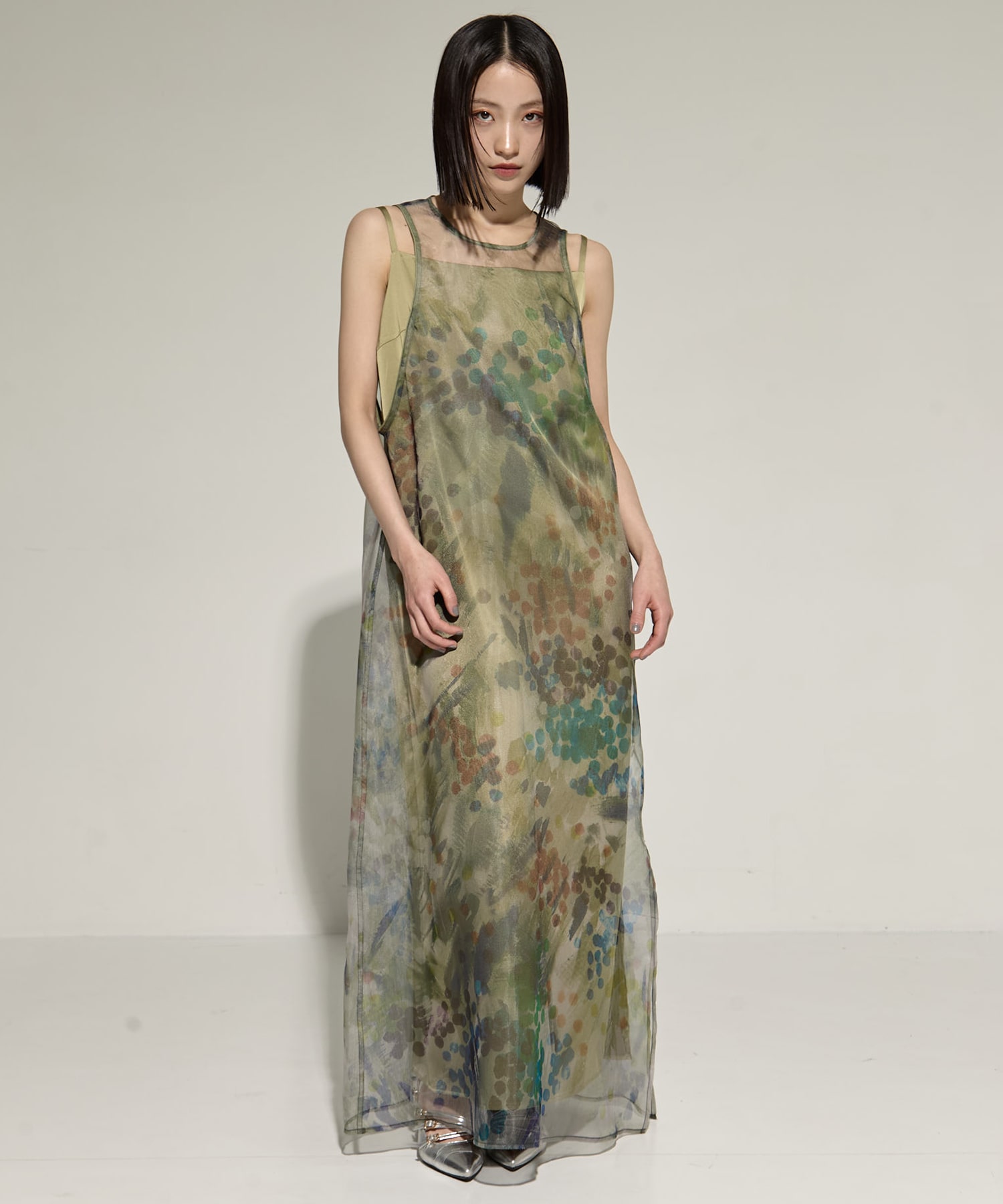 STAMP ART LAYERED DRESS AMERI