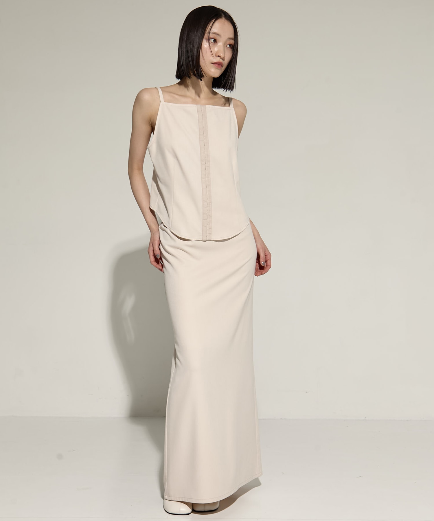 CAMISOLE SET EXTRA LONG SKIRT DRESS AMERI