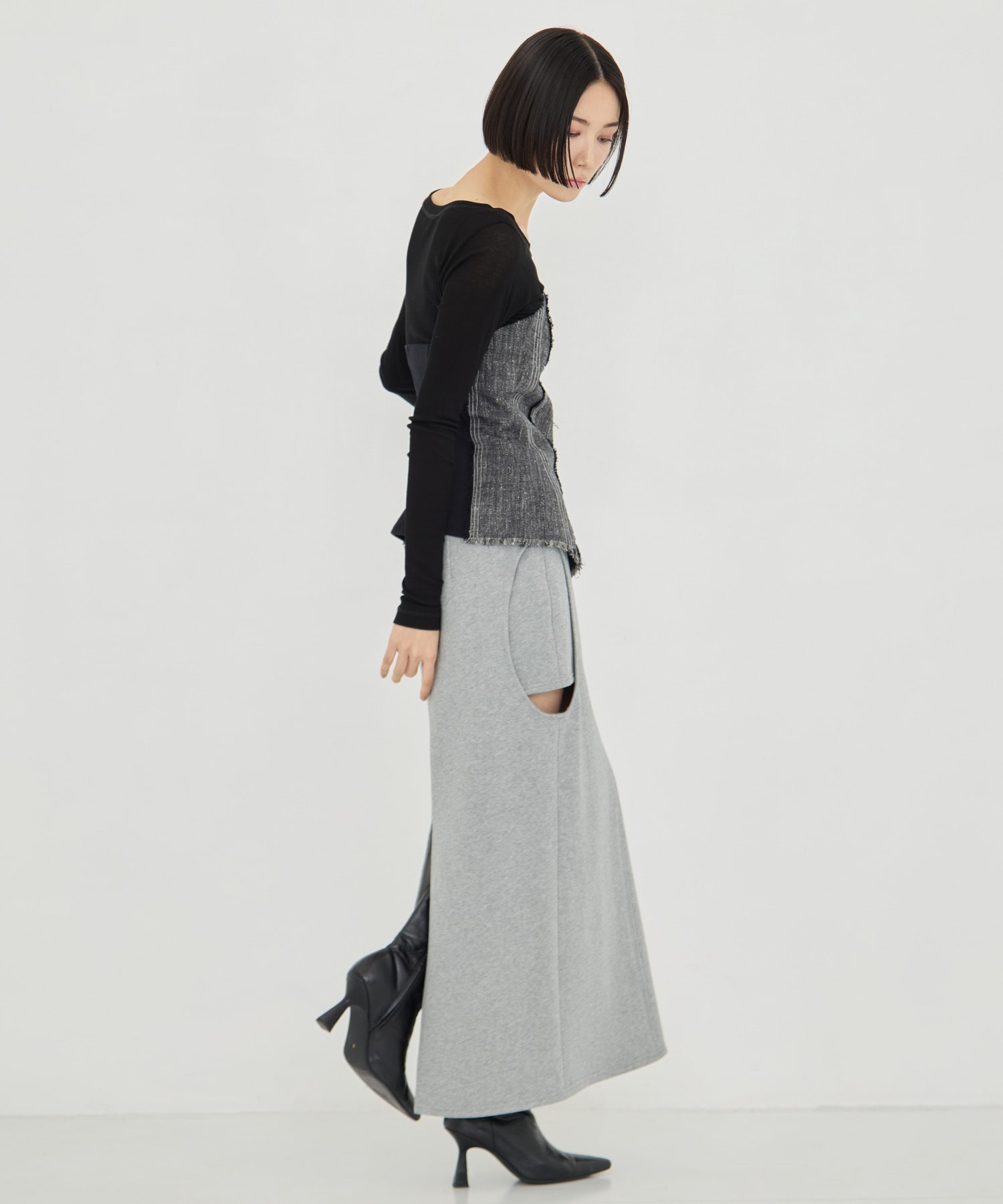 Silk Linen Bustier Combi Top STUDIOUS