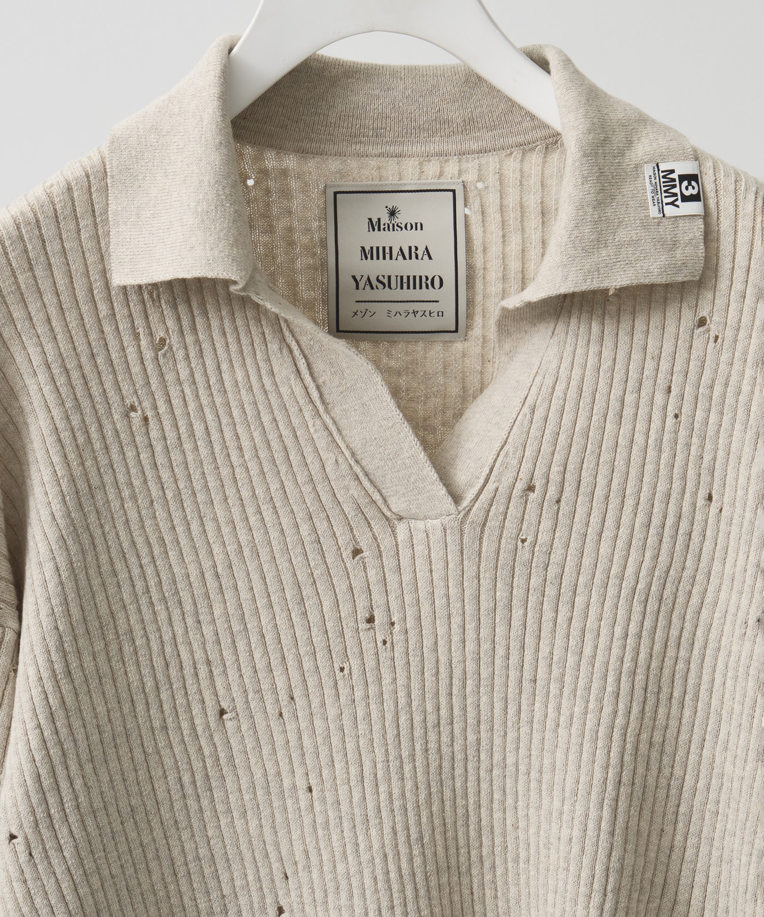 DISTRESSED KNIT PULLOVER Maison MIHARA YASUHIRO