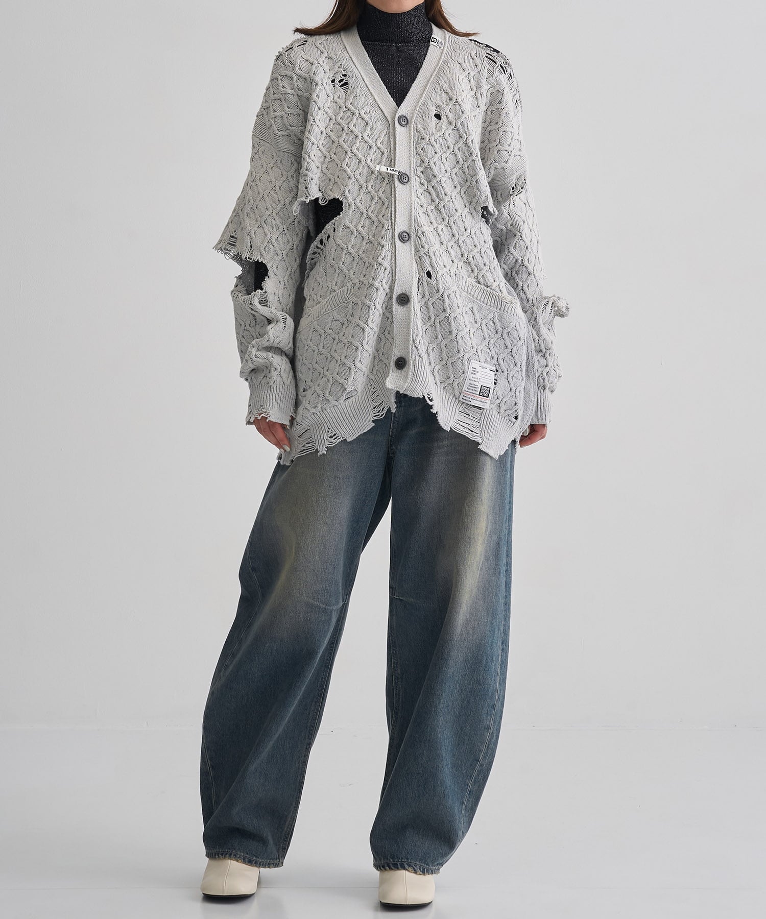 SUNFADED KNIT CARDIGAN Maison MIHARA YASUHIRO