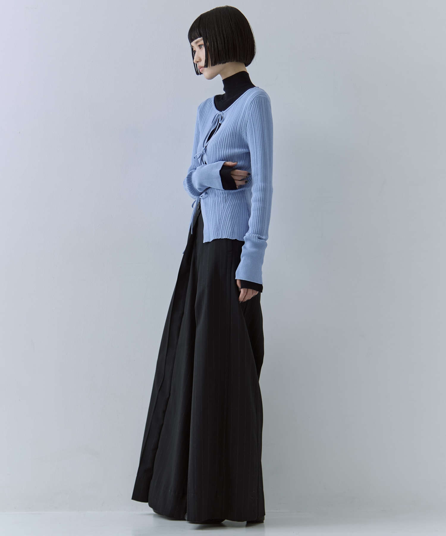 Ribbon Front Knit Cardigan STUDIOUS