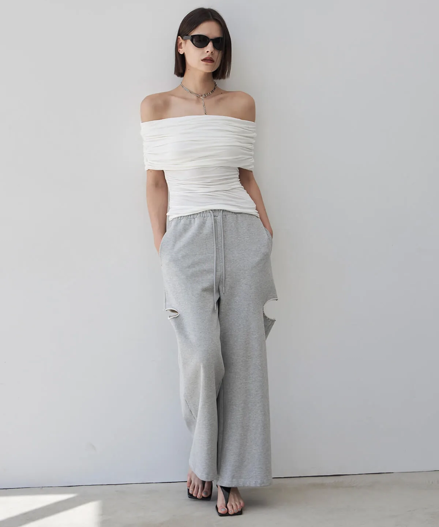 SIDE SLIT SWEAT PANTS JOSEMOON