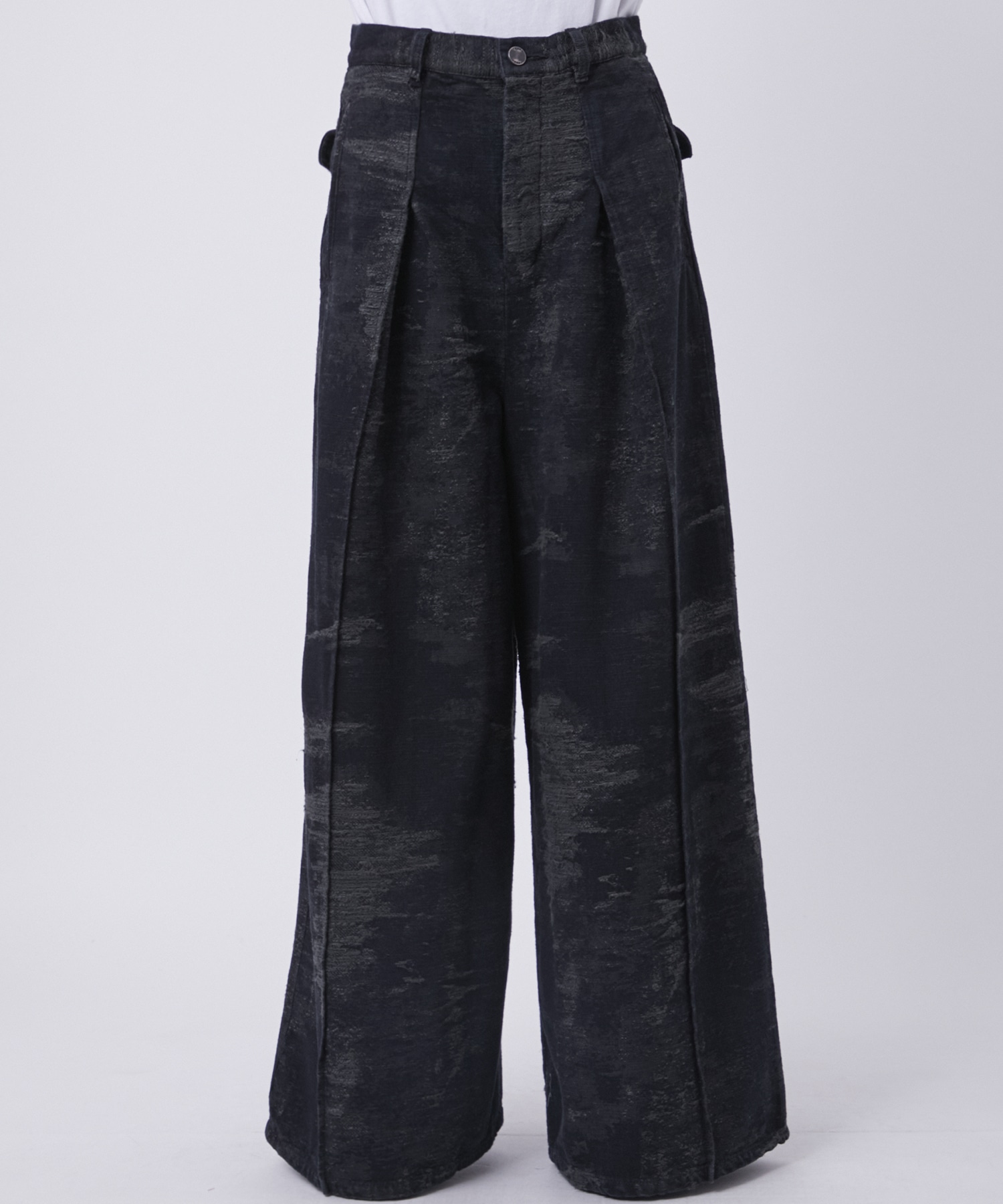 DENIM WIDE SLACKS TAAKK