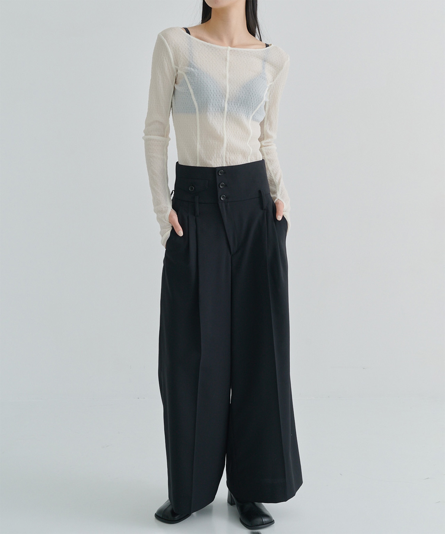 HIGH WAIST DESIGN TROUSERS TAAKK