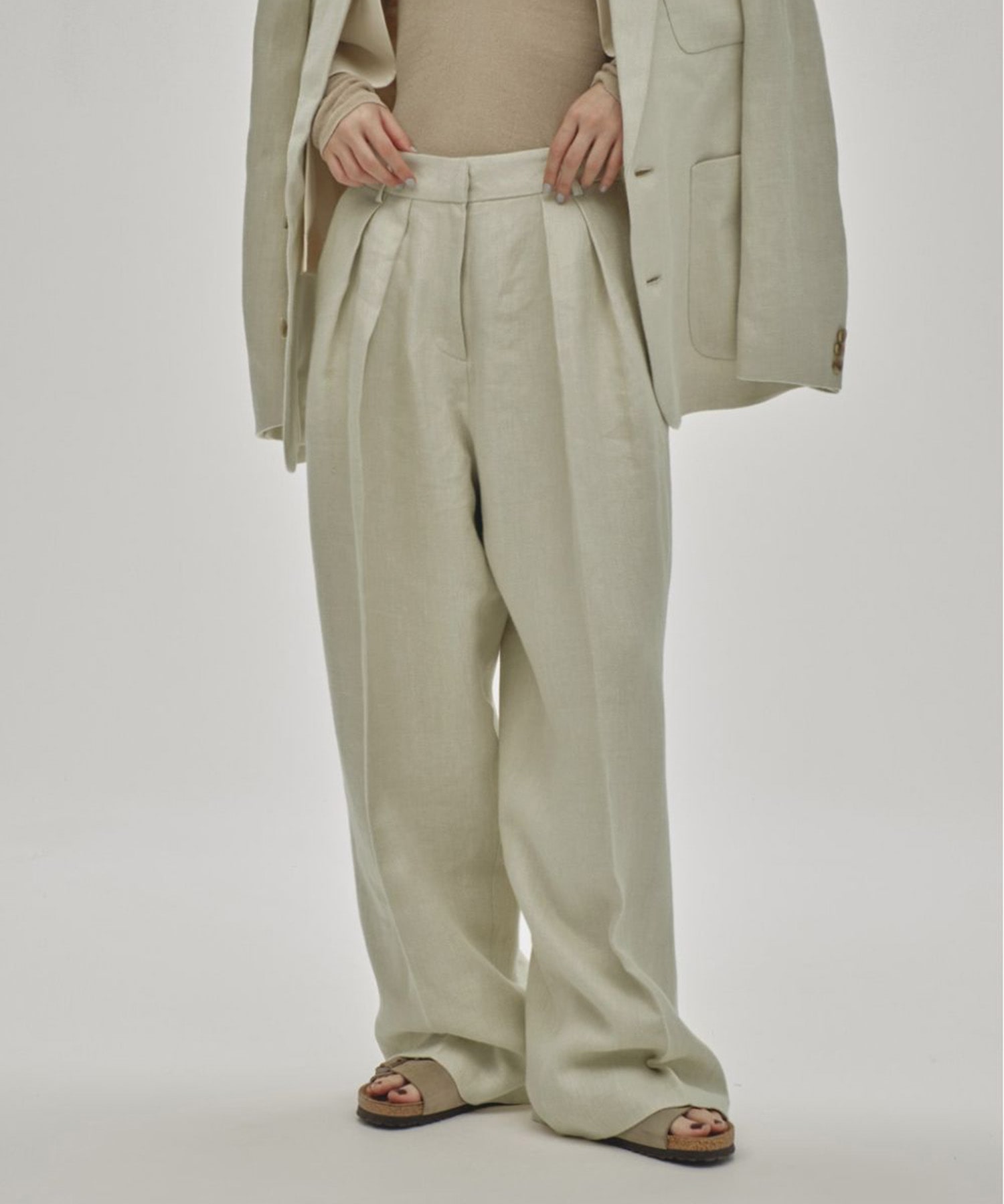 Tuck Linen Trousers TODAYFUL
