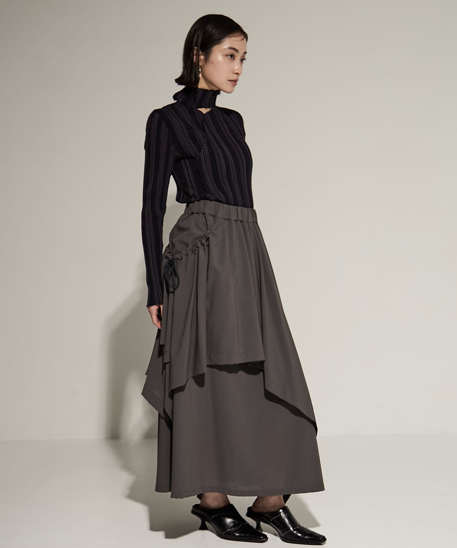 別注 Rondom Hem Gathered Skirt UJOH