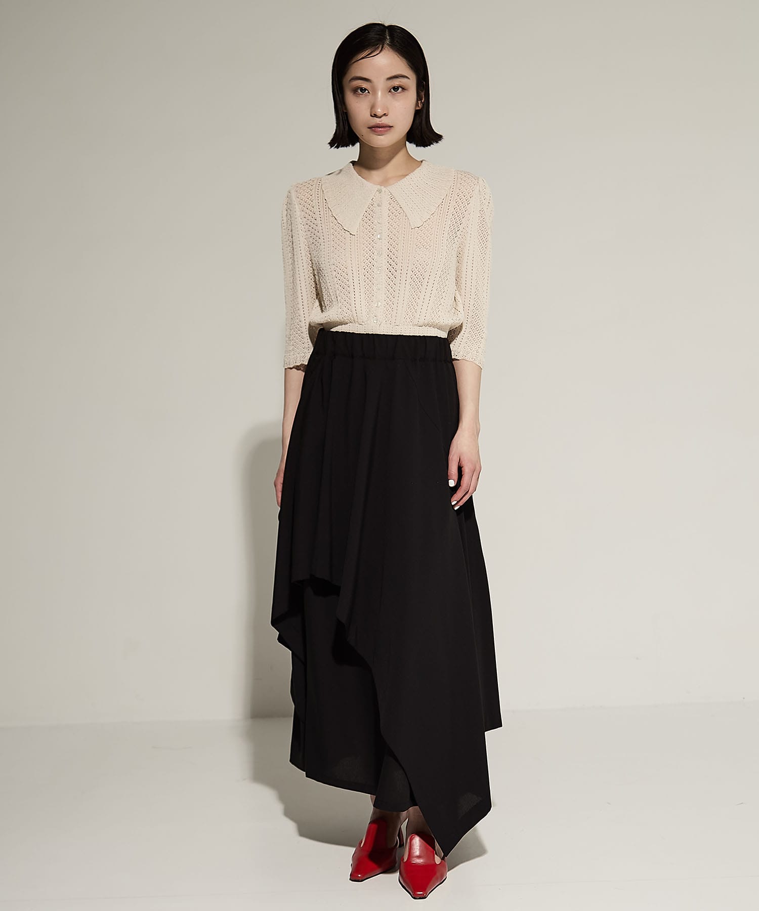 別注 Rondom Hem Gathered Skirt UJOH