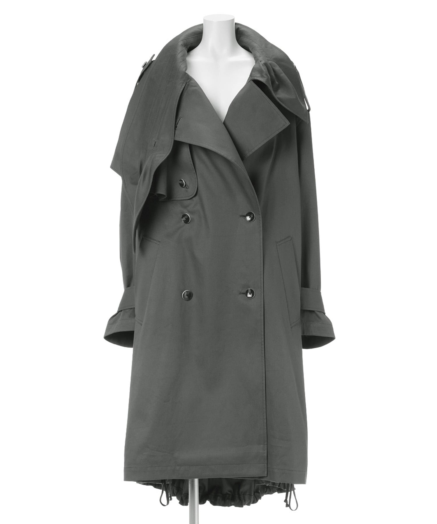 Oversized Organic Cotton Twill Trench Coat Mame Kurogouchi