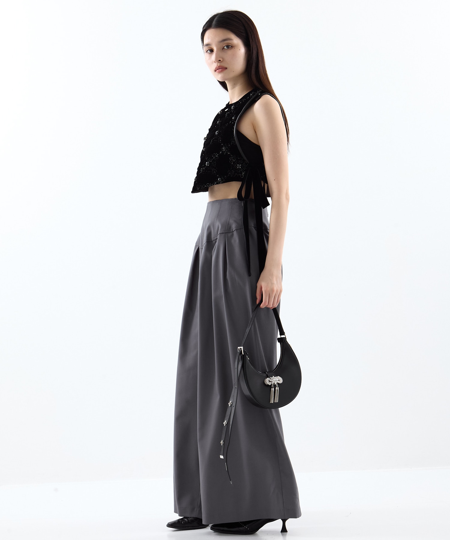 ribbon bijou half moon bag tanakadaisuke