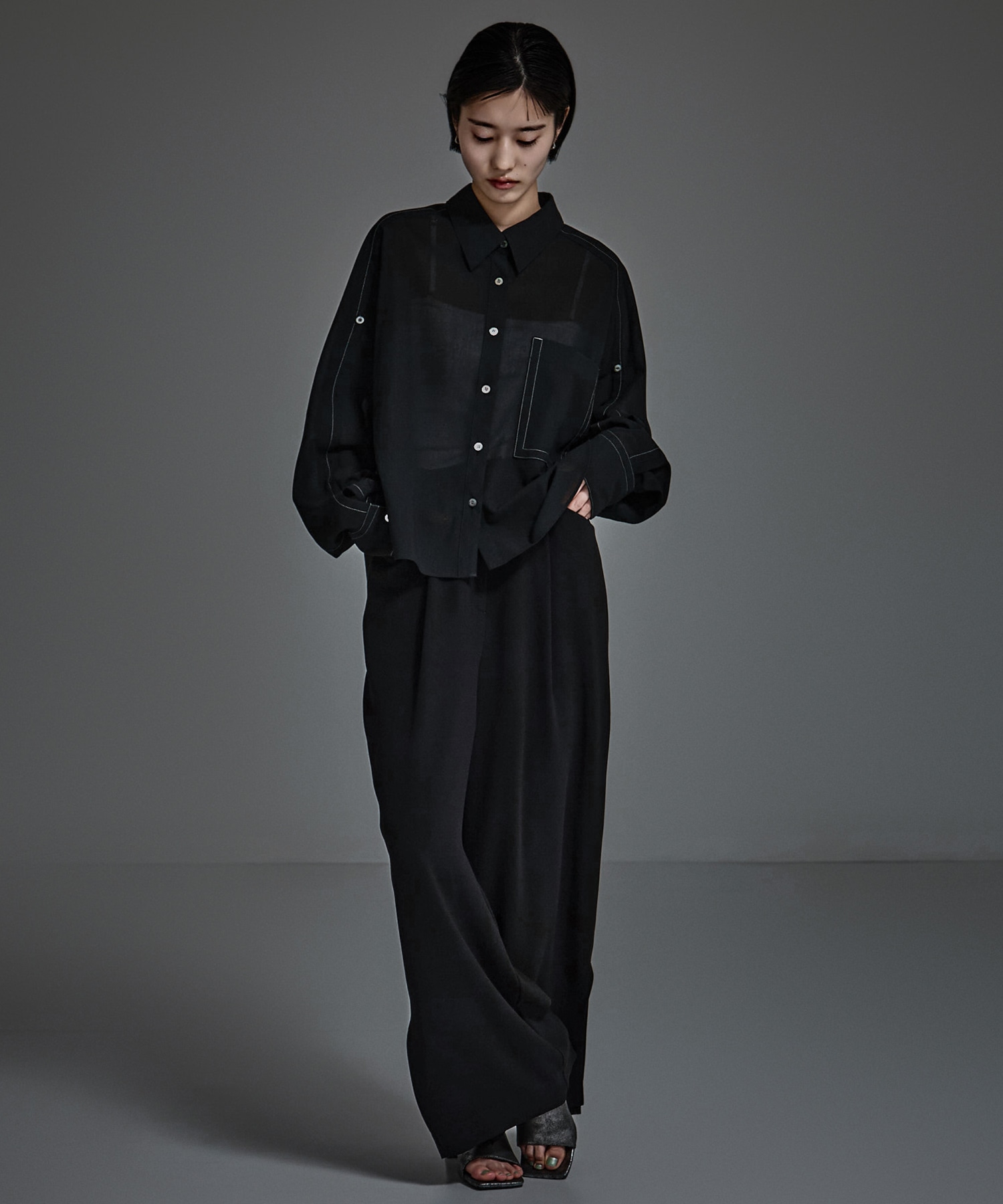 Stetched Sheer Shirt STUDIOUS
